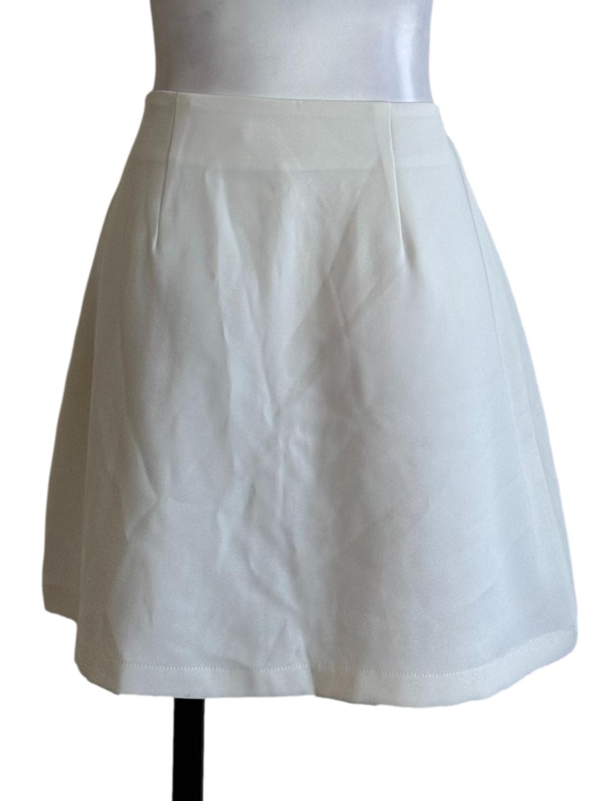 Pearl White Ribbon Mini Skorts