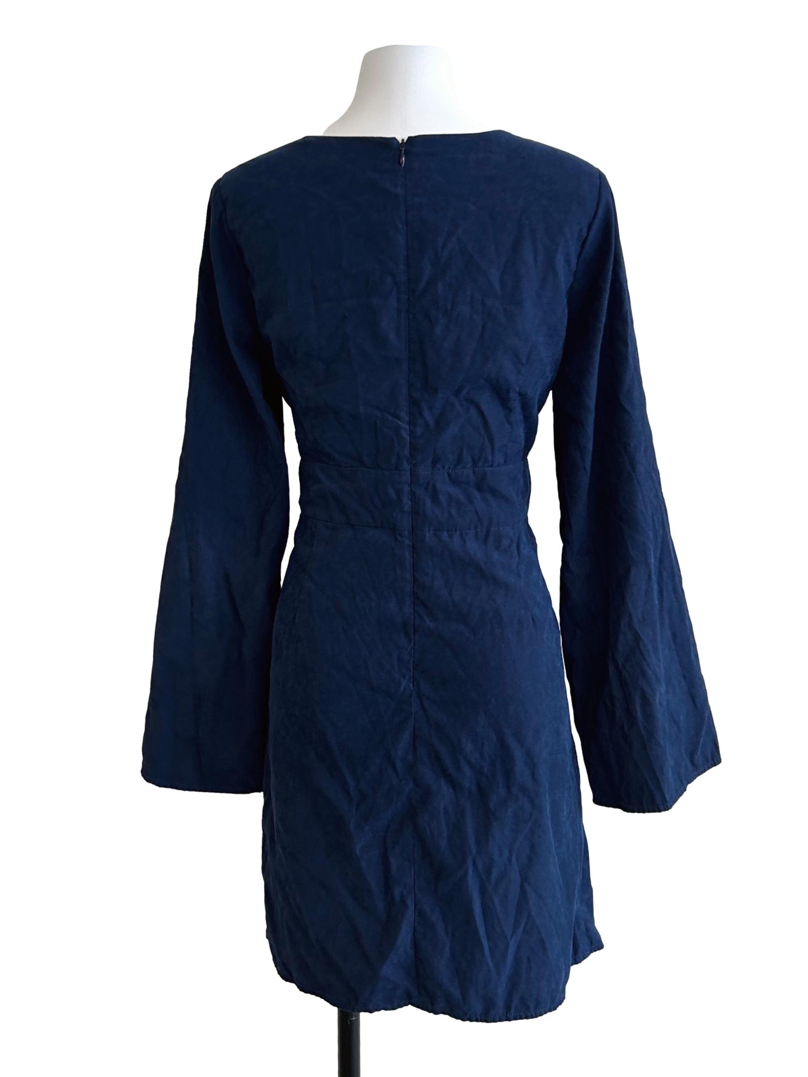 Royal Blue Waist Tie Dress