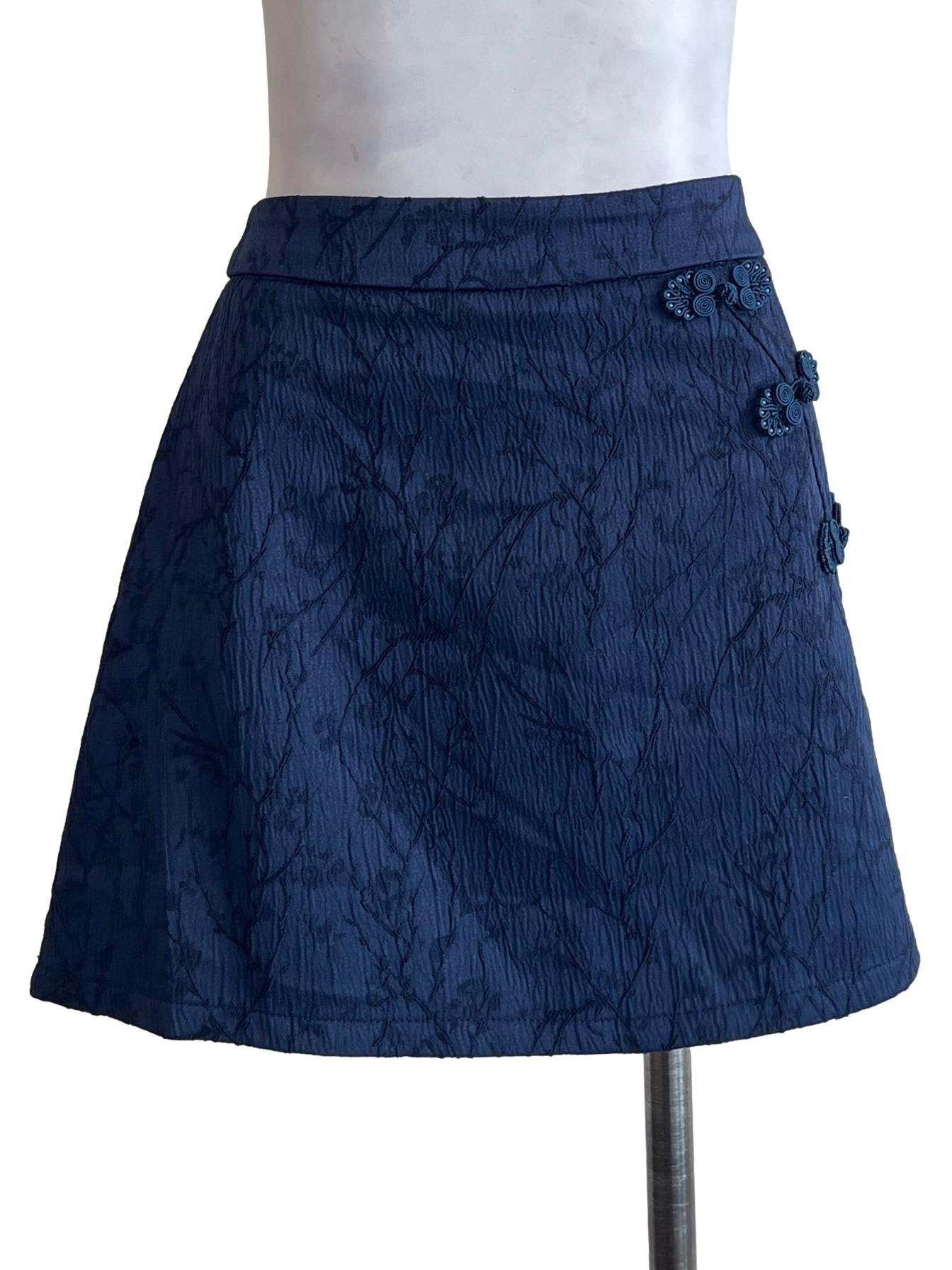Navy Blue Mini Skirt