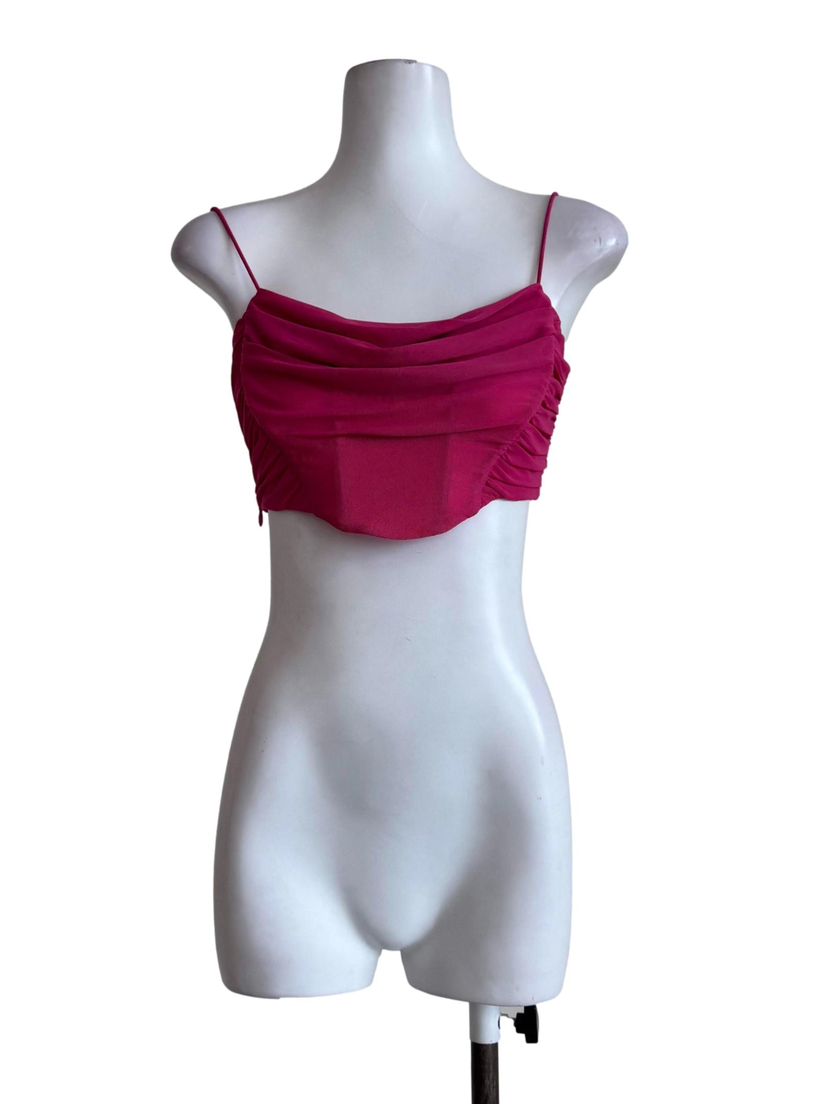 Hot Pink Mesh Top