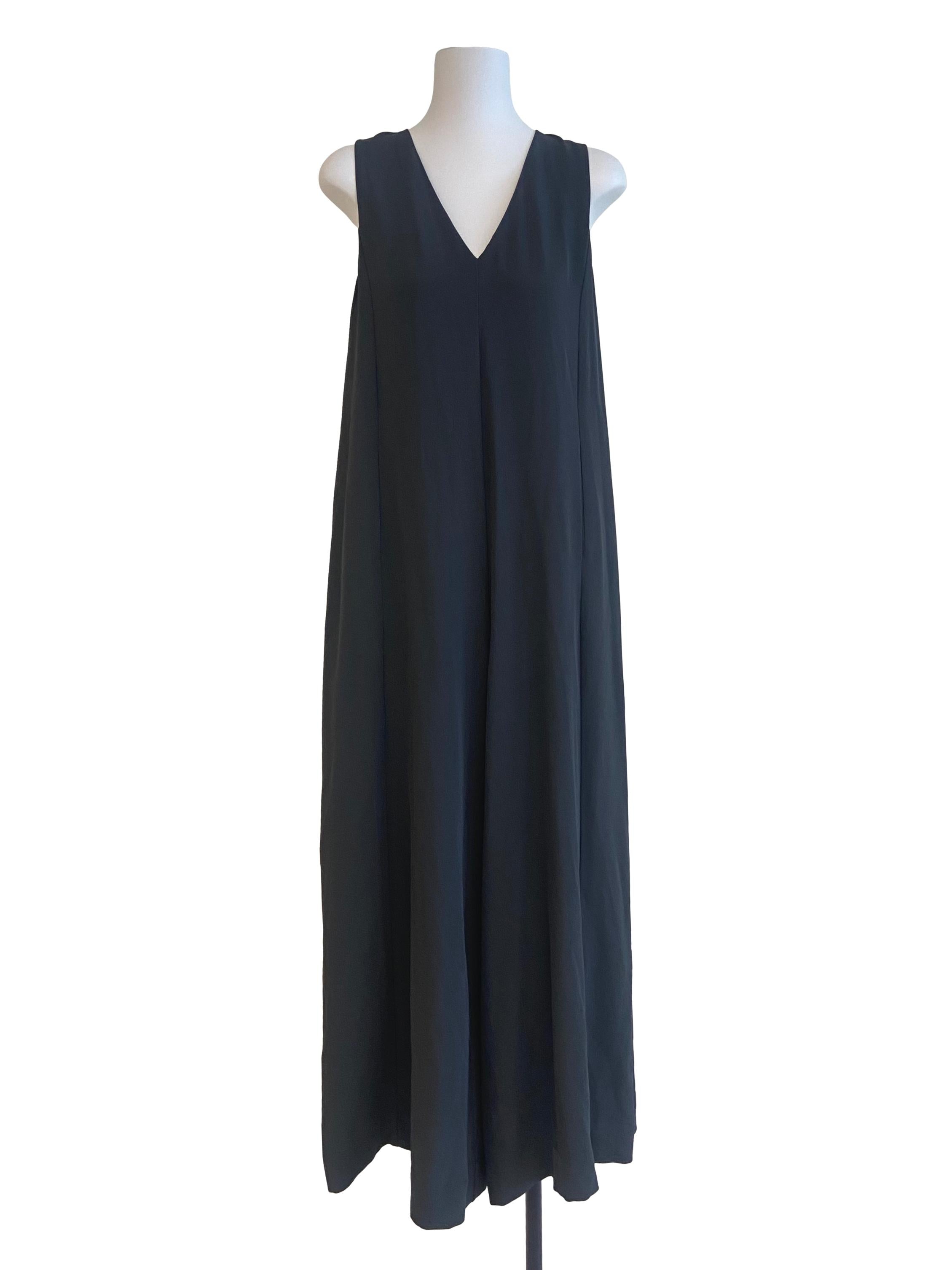 Lead Grey Sleeveless Long Jumpsuit