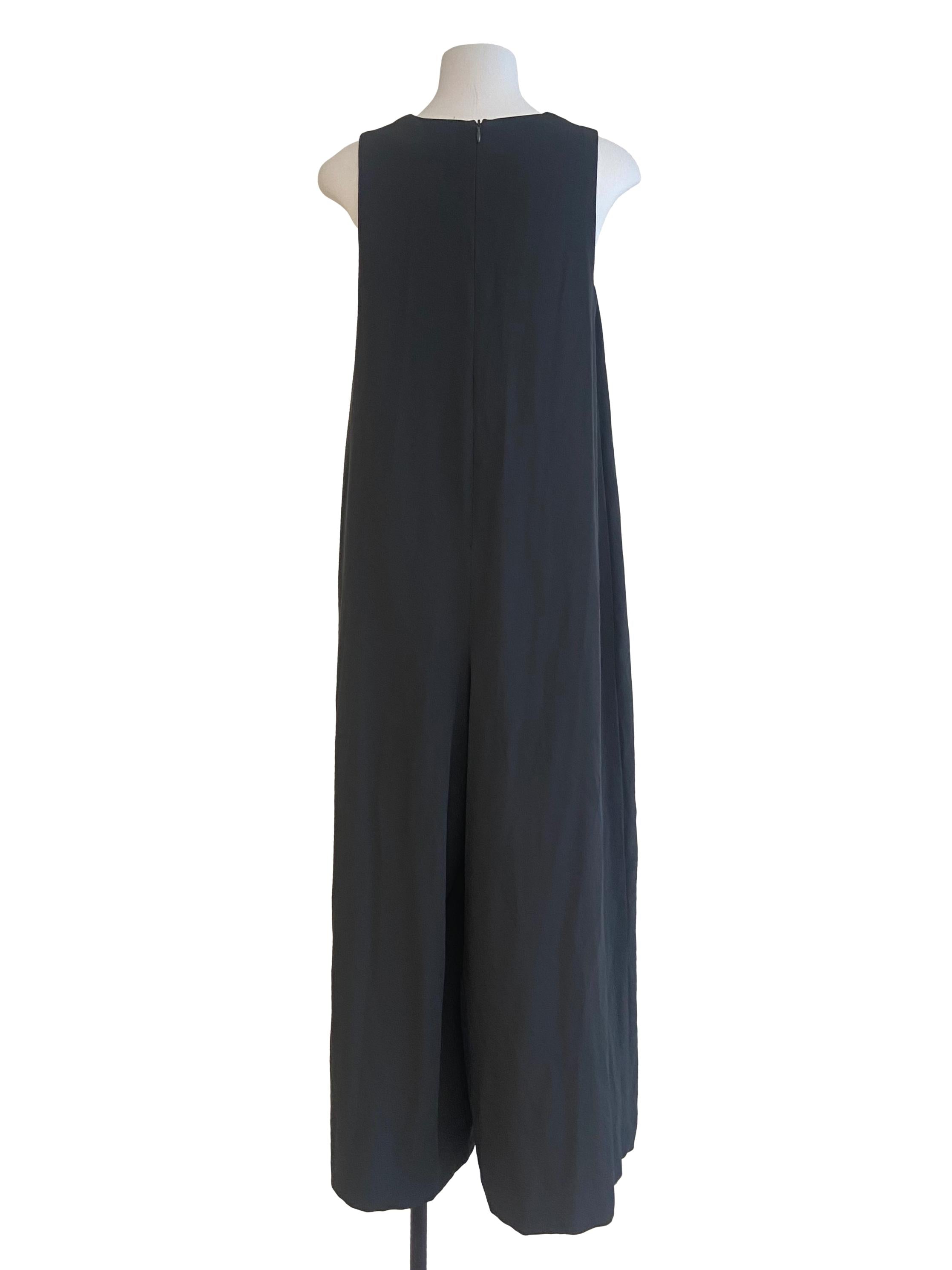 Lead Grey Sleeveless Long Jumpsuit