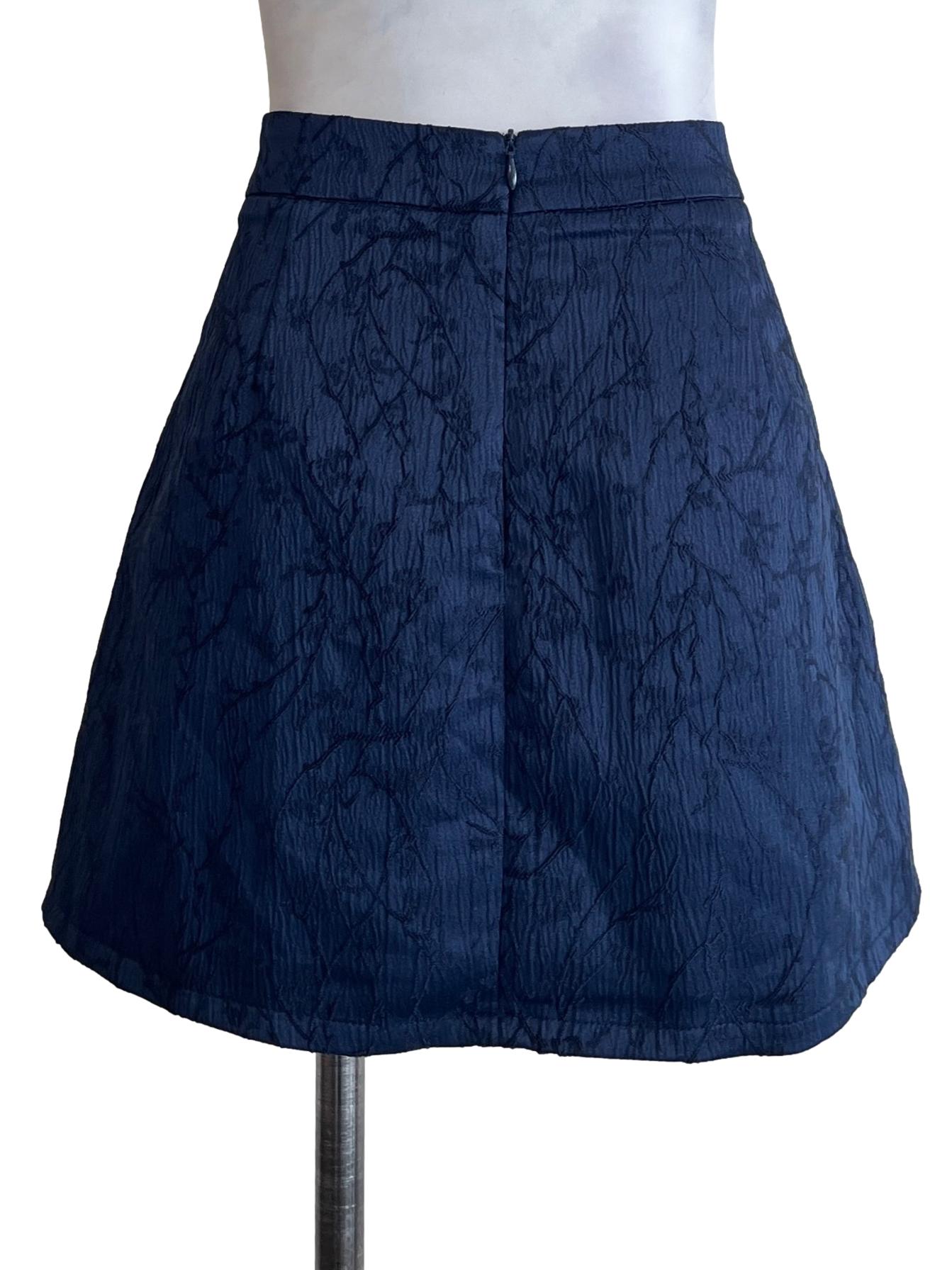 Navy Blue Mini Skirt