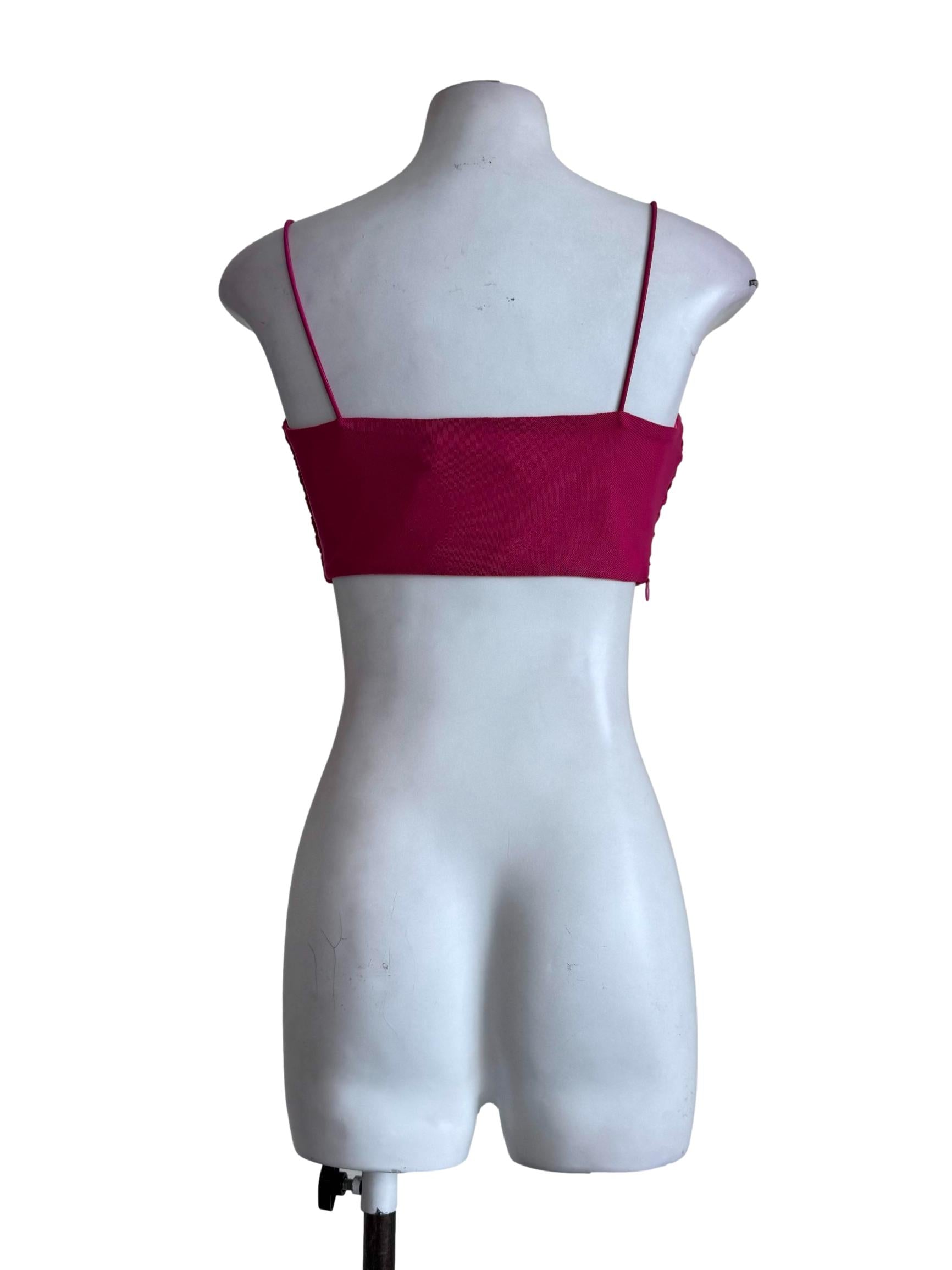 Hot Pink Mesh Top