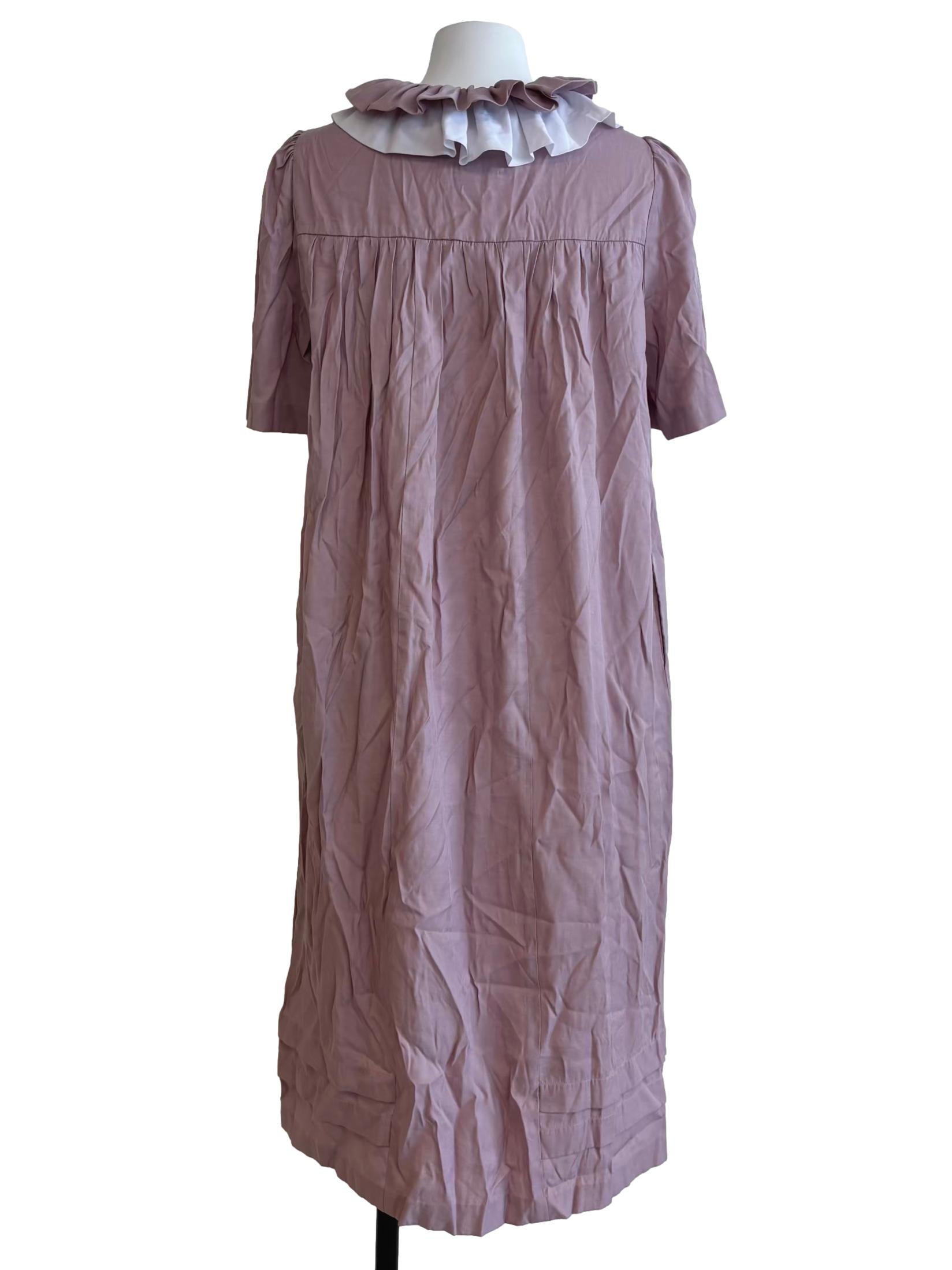 Dusty Pink Shirring Collar Dress CSN