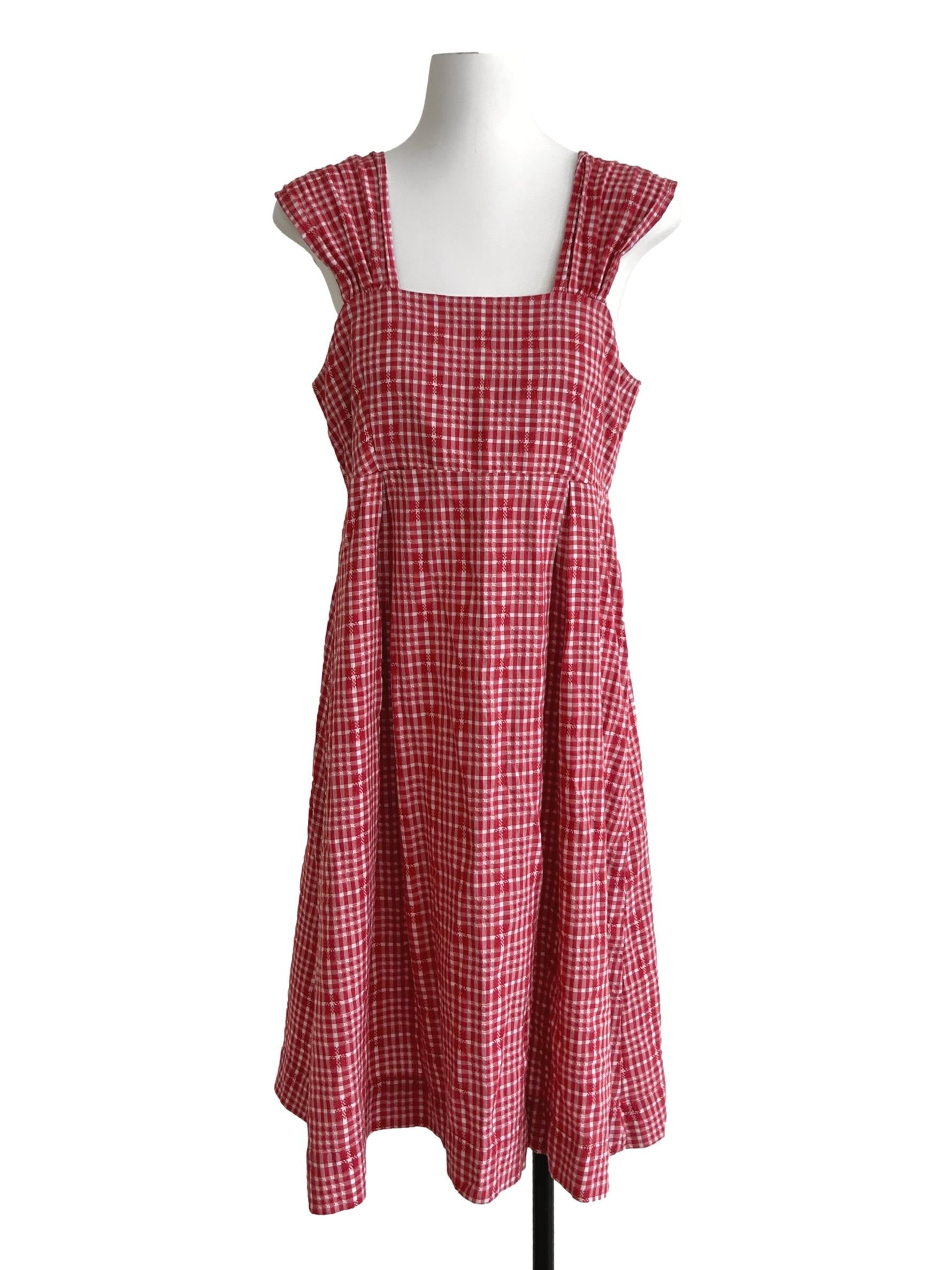 Candy Red Gingham Dress