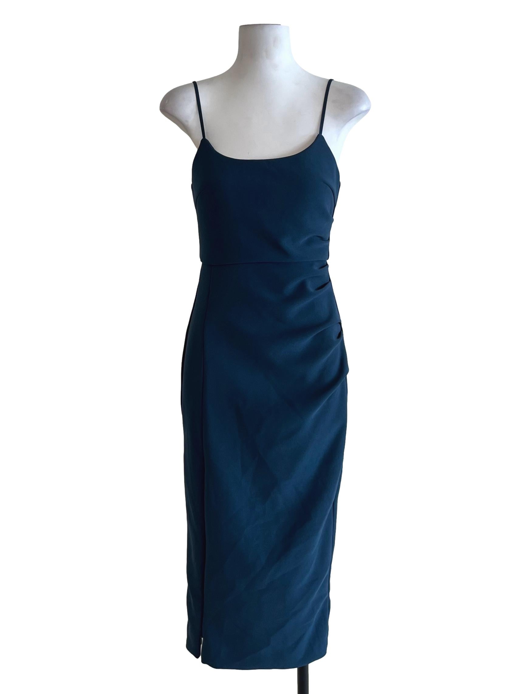 Aegean Blue Spaghetti Strap A-Line Dress
