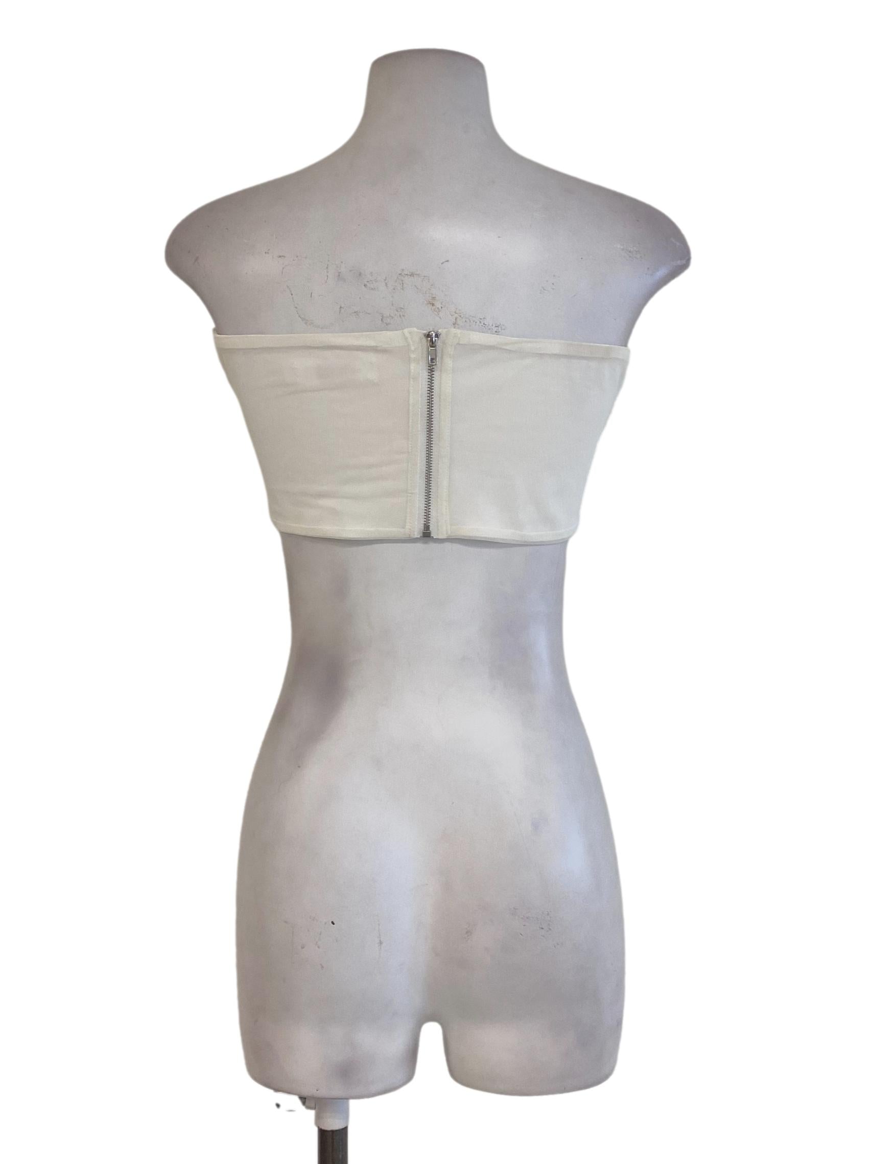 White Laced Tube Top
