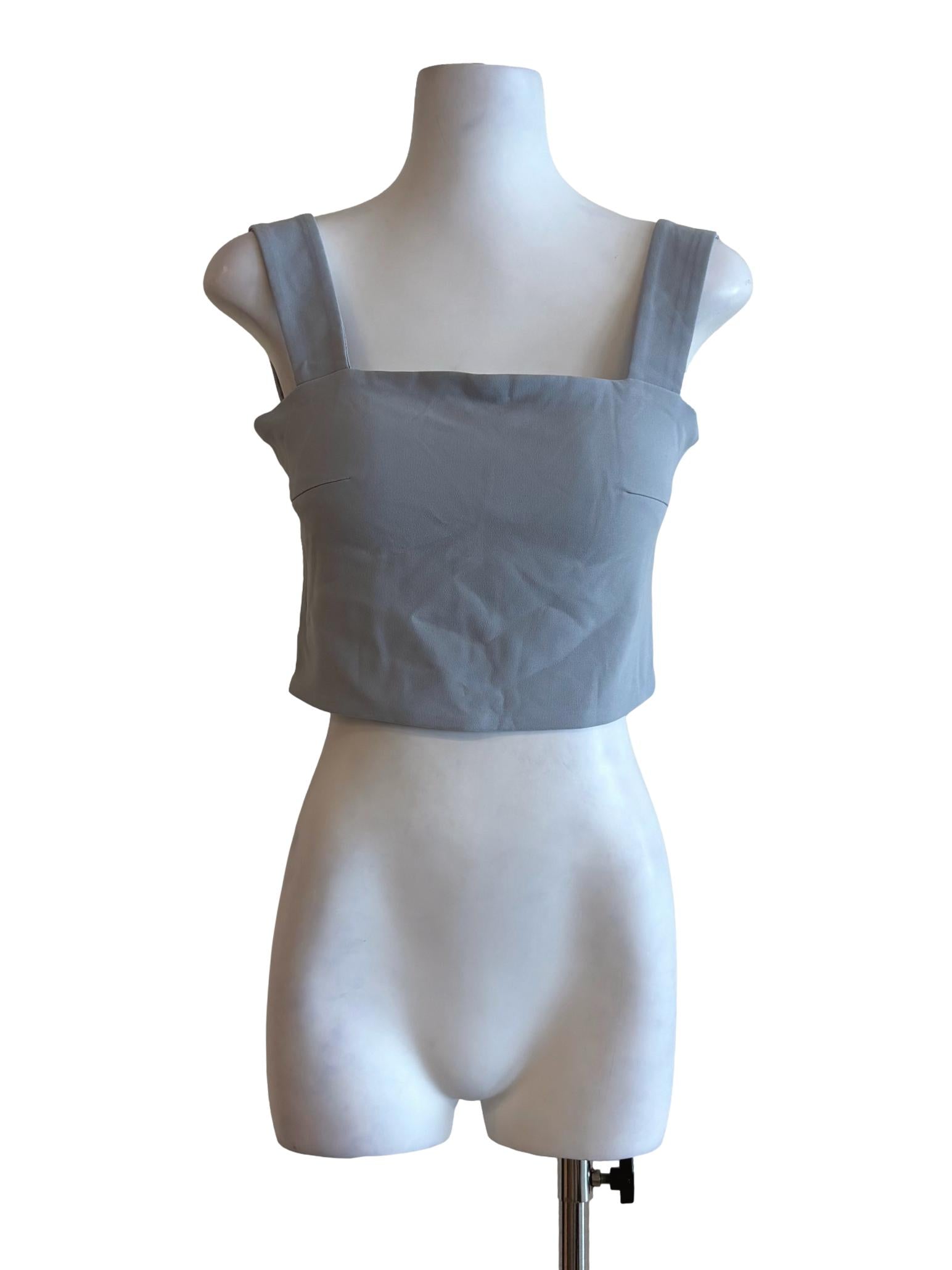 Sky Blue Square Neck Padded Camisole