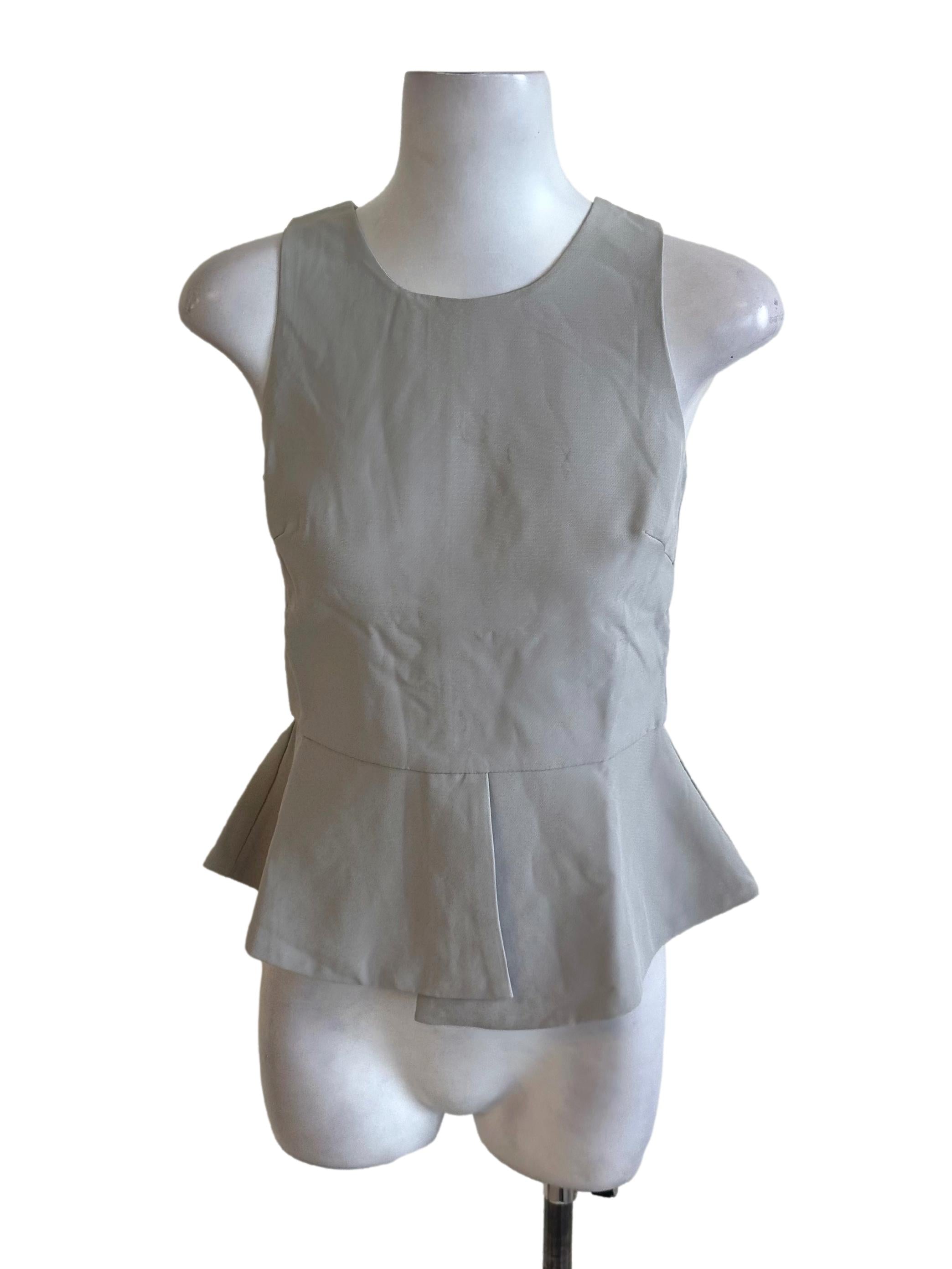 Light Grey Peplum Top