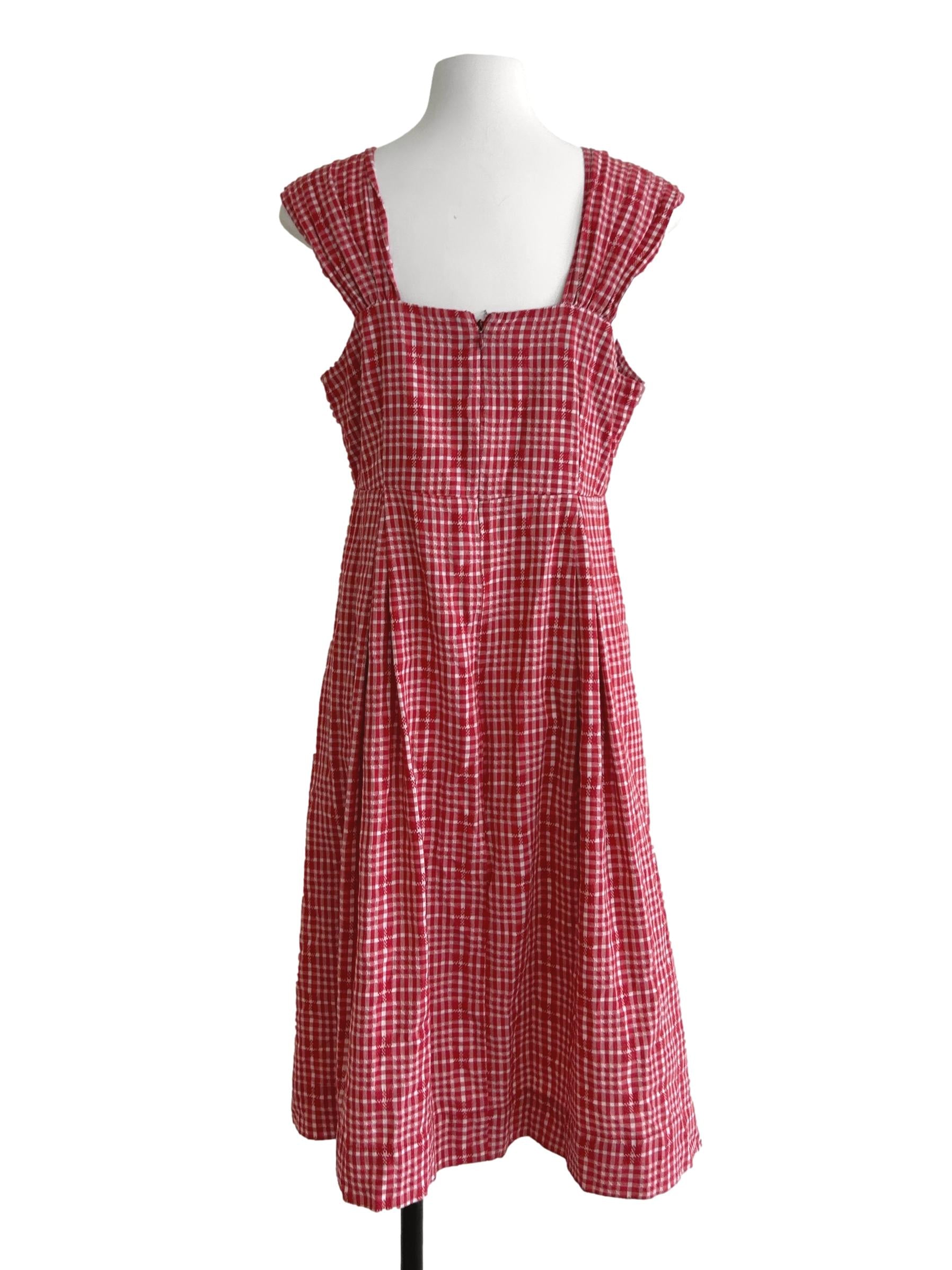 Candy Red Gingham Dress