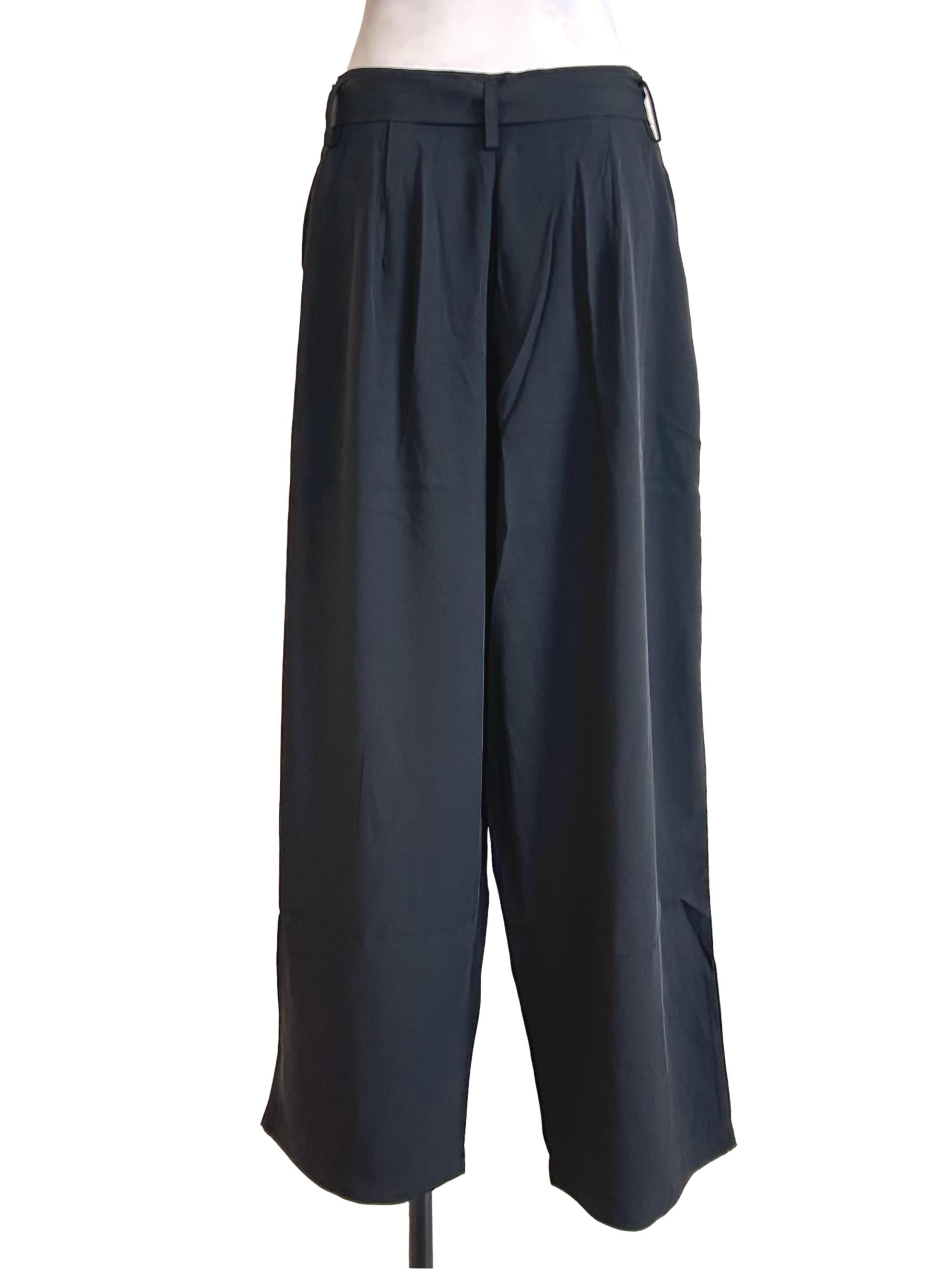 Black High Waist Wide Leg Pants