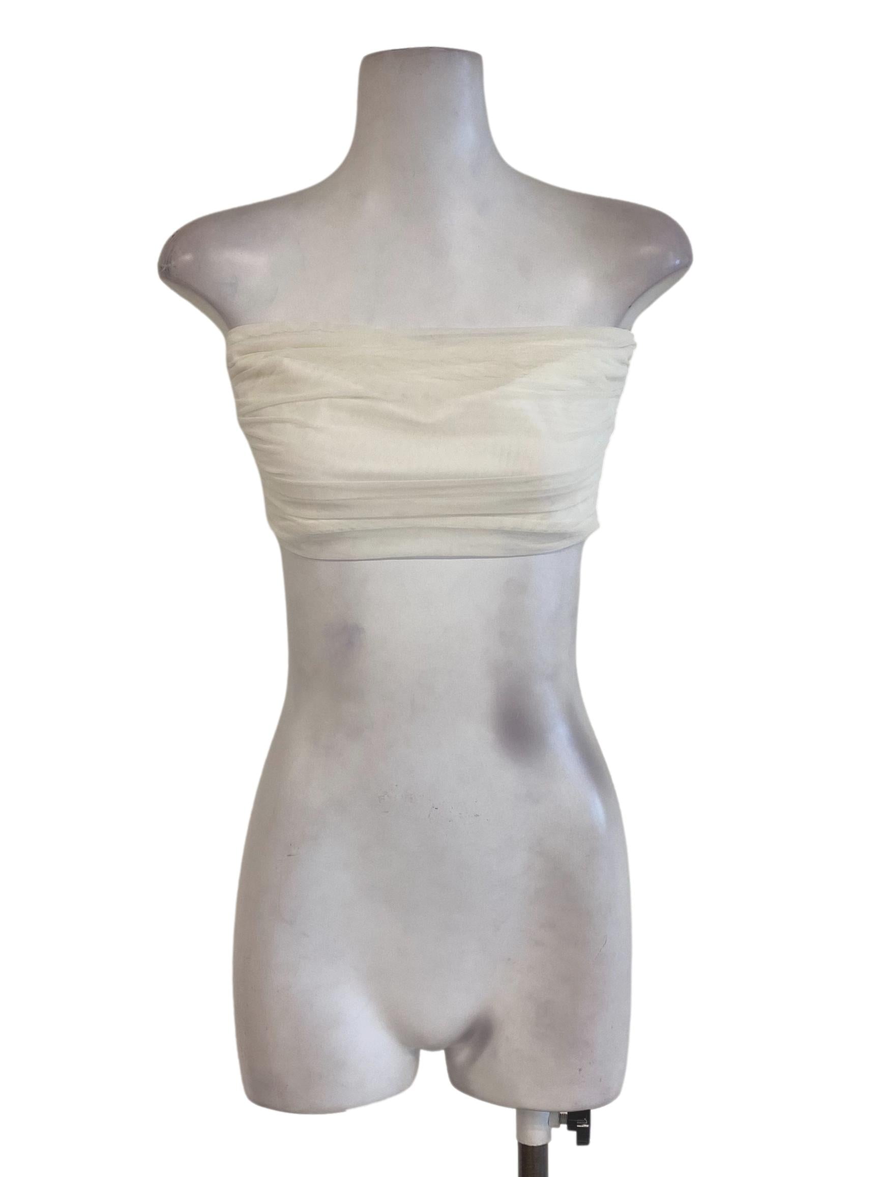 White Laced Tube Top