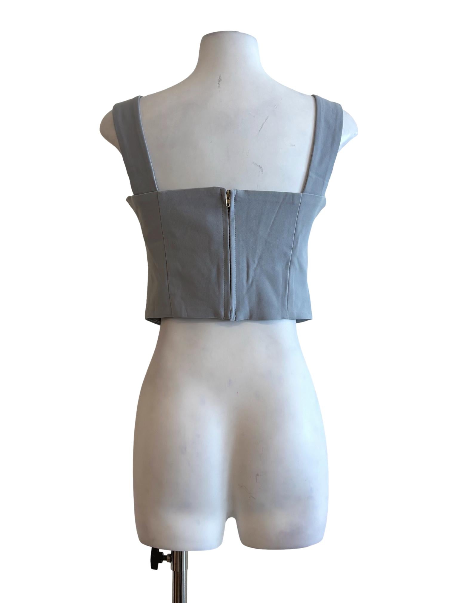 Sky Blue Square Neck Padded Camisole