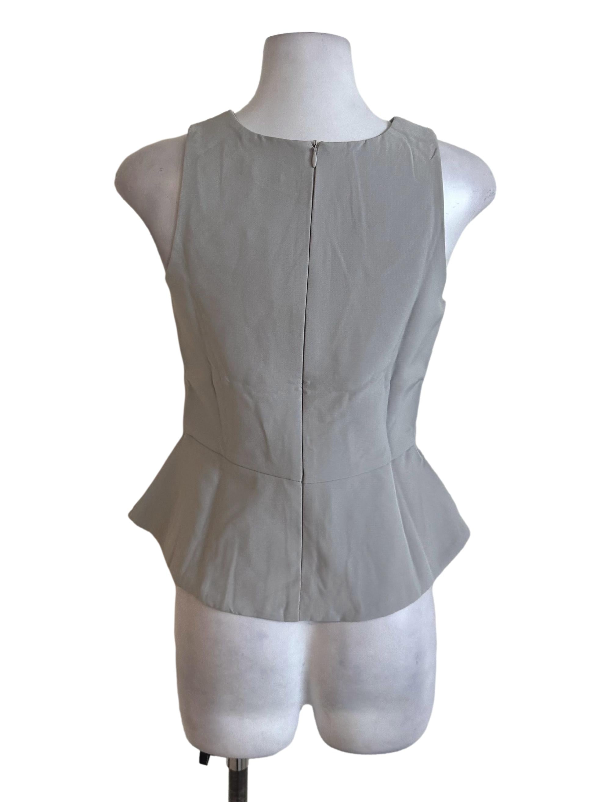Light Grey Peplum Top