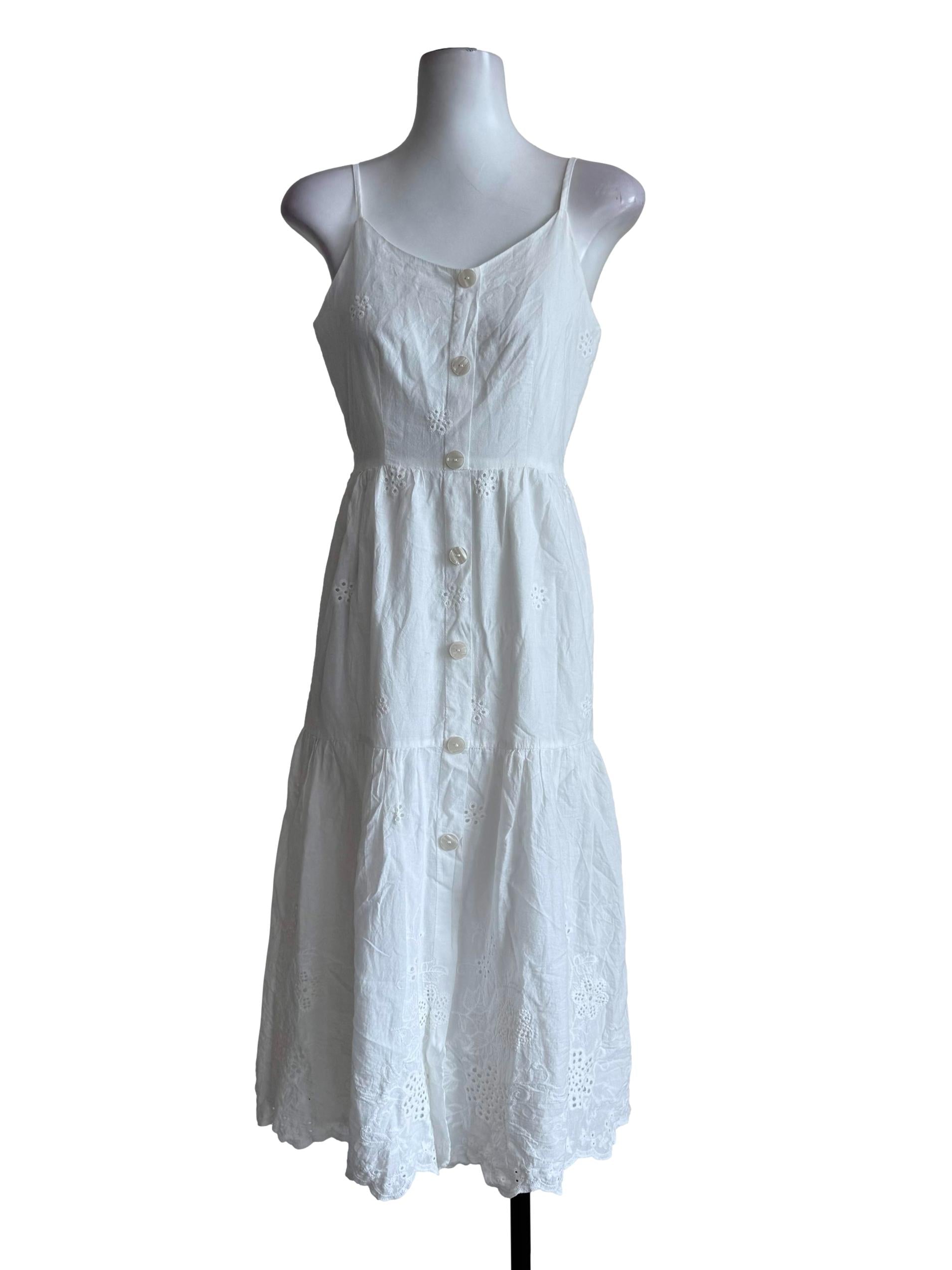 Cotton White Embroidery Dress
