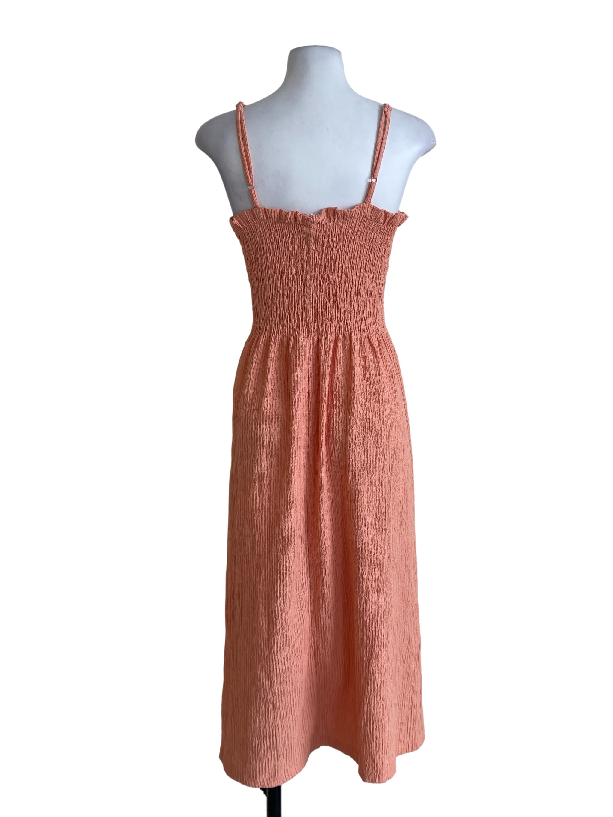 Orange Sharkskin Dress