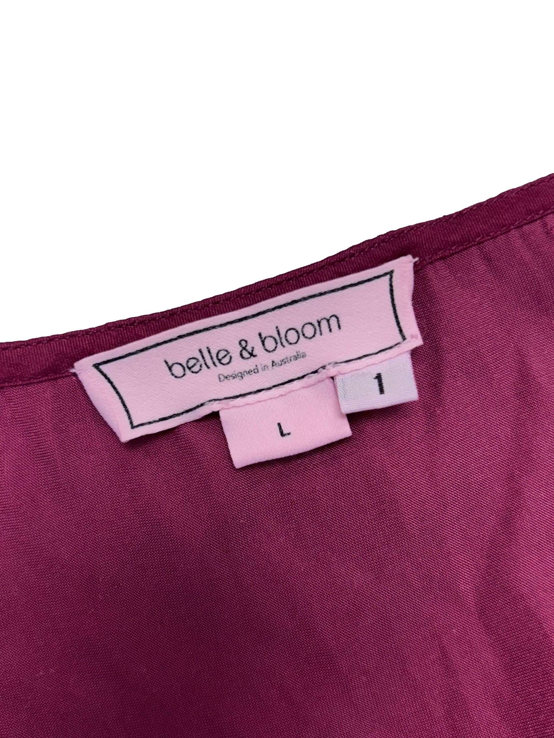 Maroon Red Satin Maxi Dress
