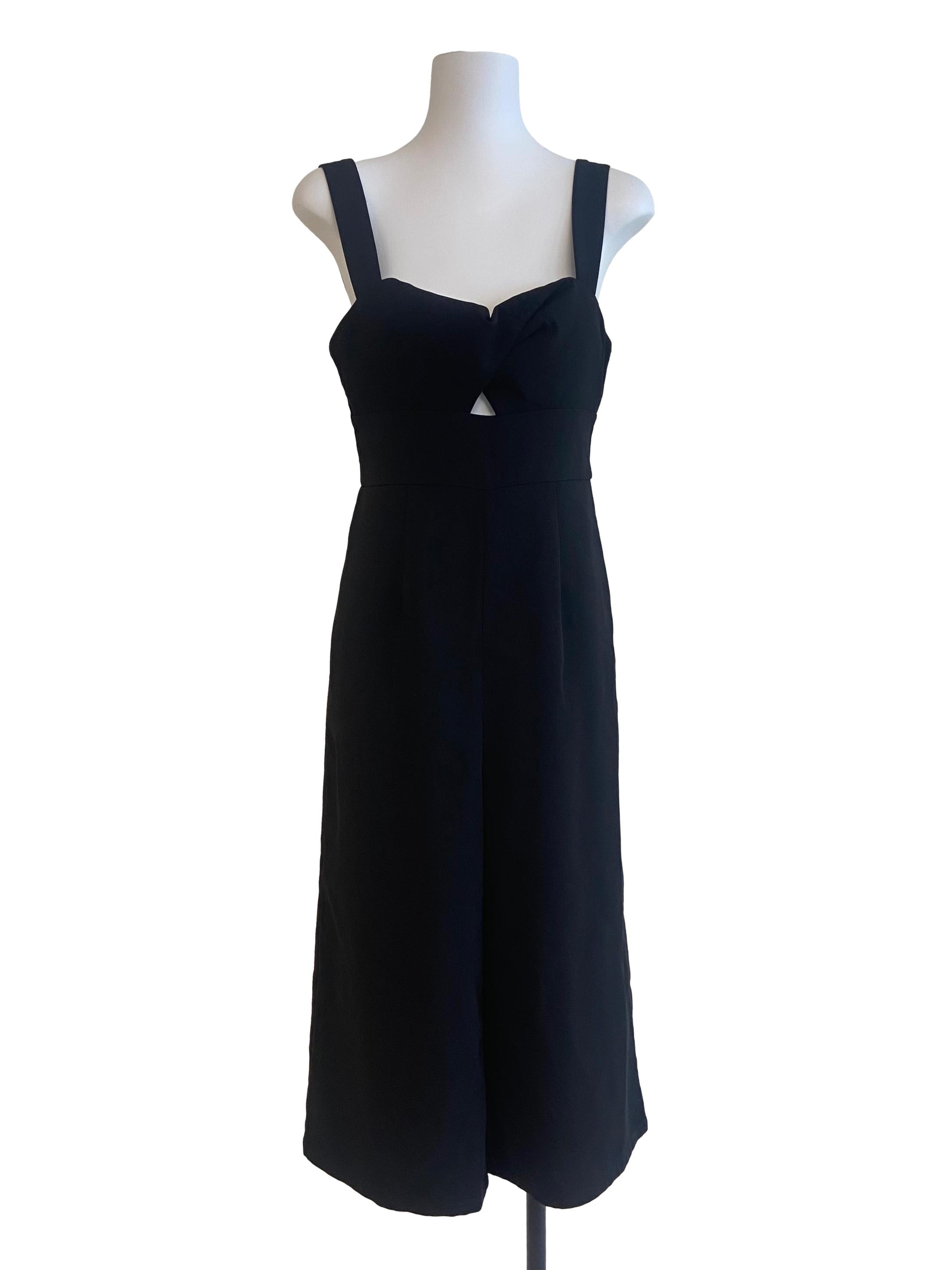 Black Sleeveless Twill Jumpsuit