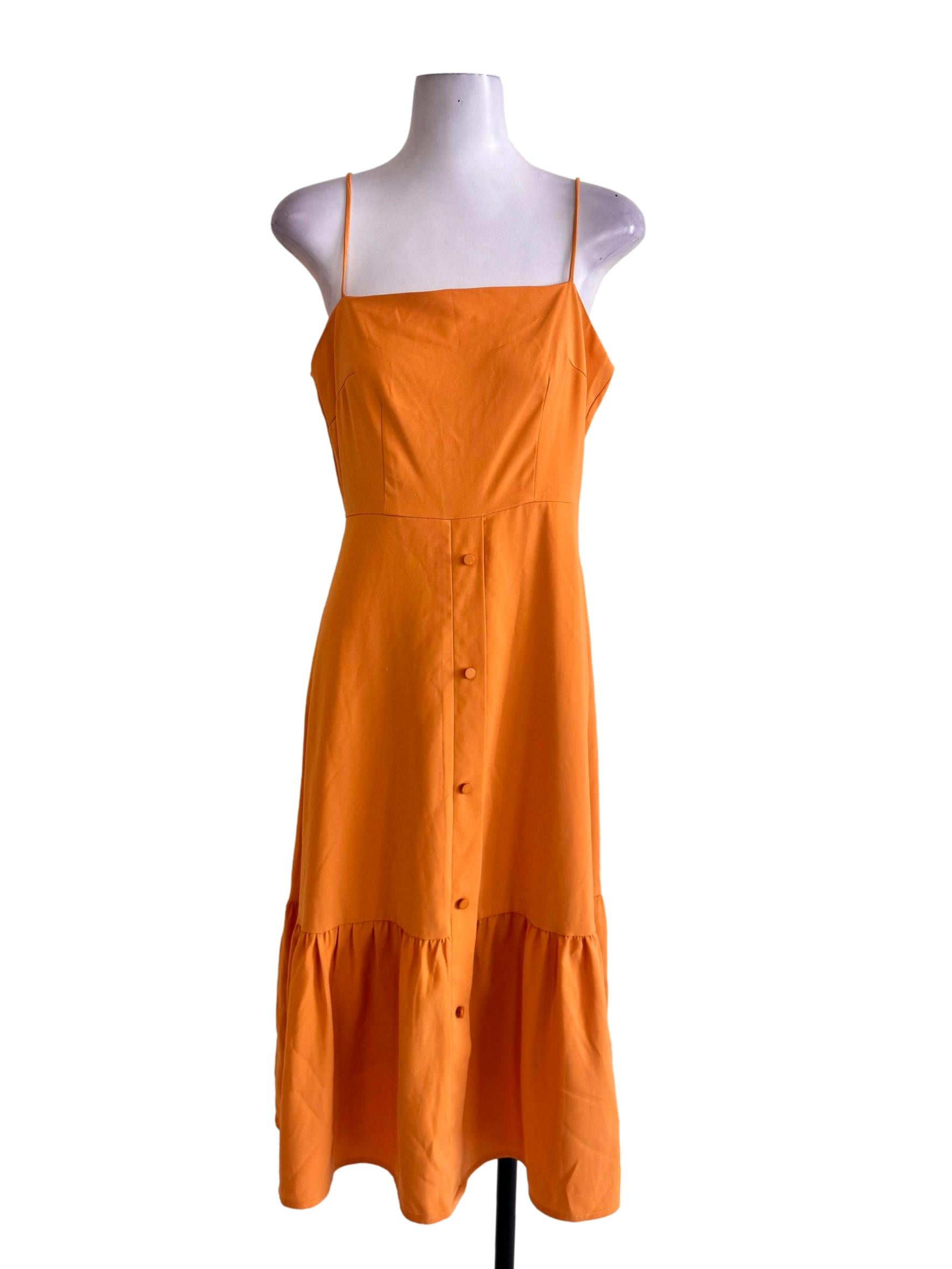 Fire Yellow Drop Waist Dress