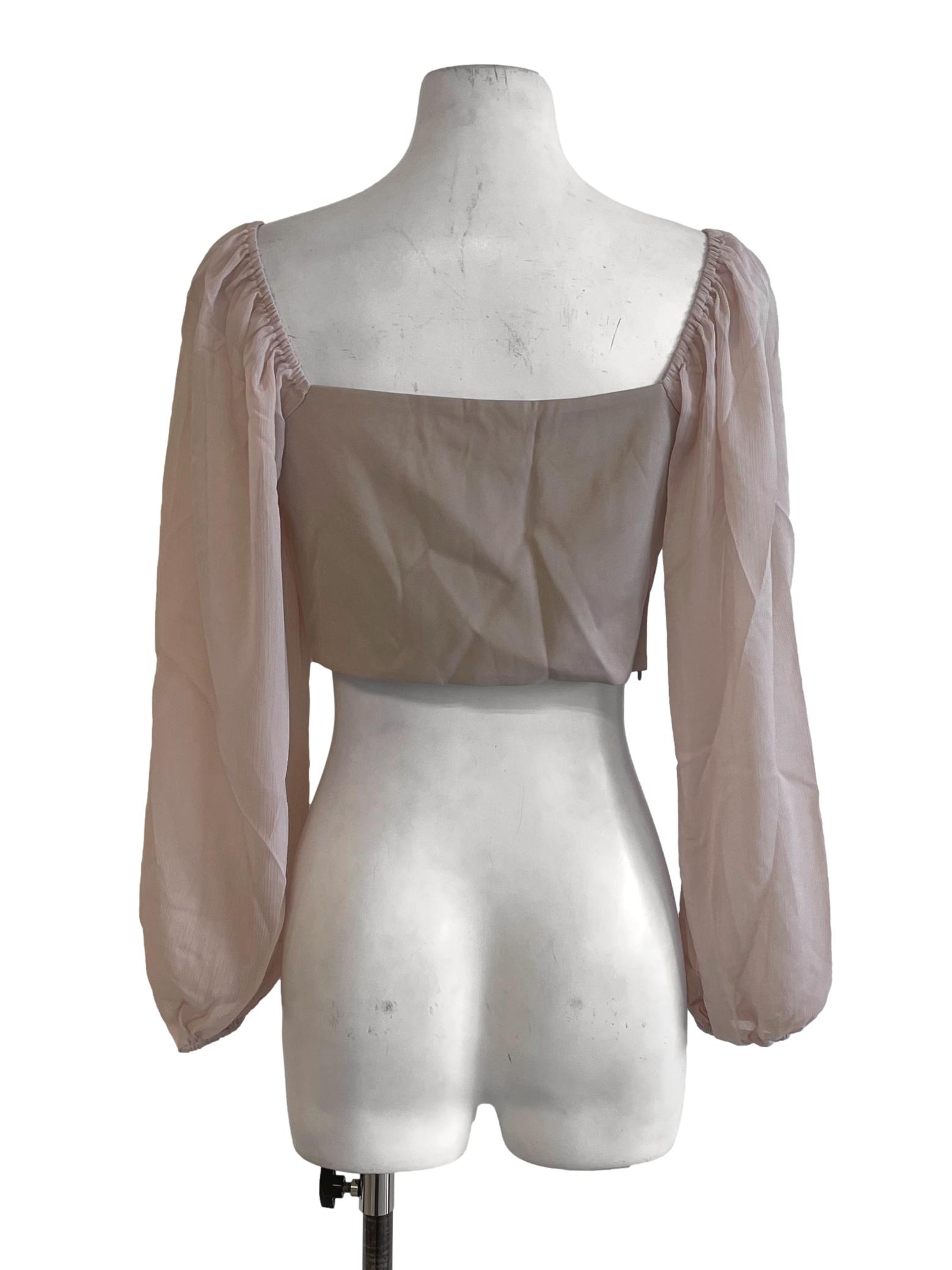 Pinkish Brown Heart Neck Top
