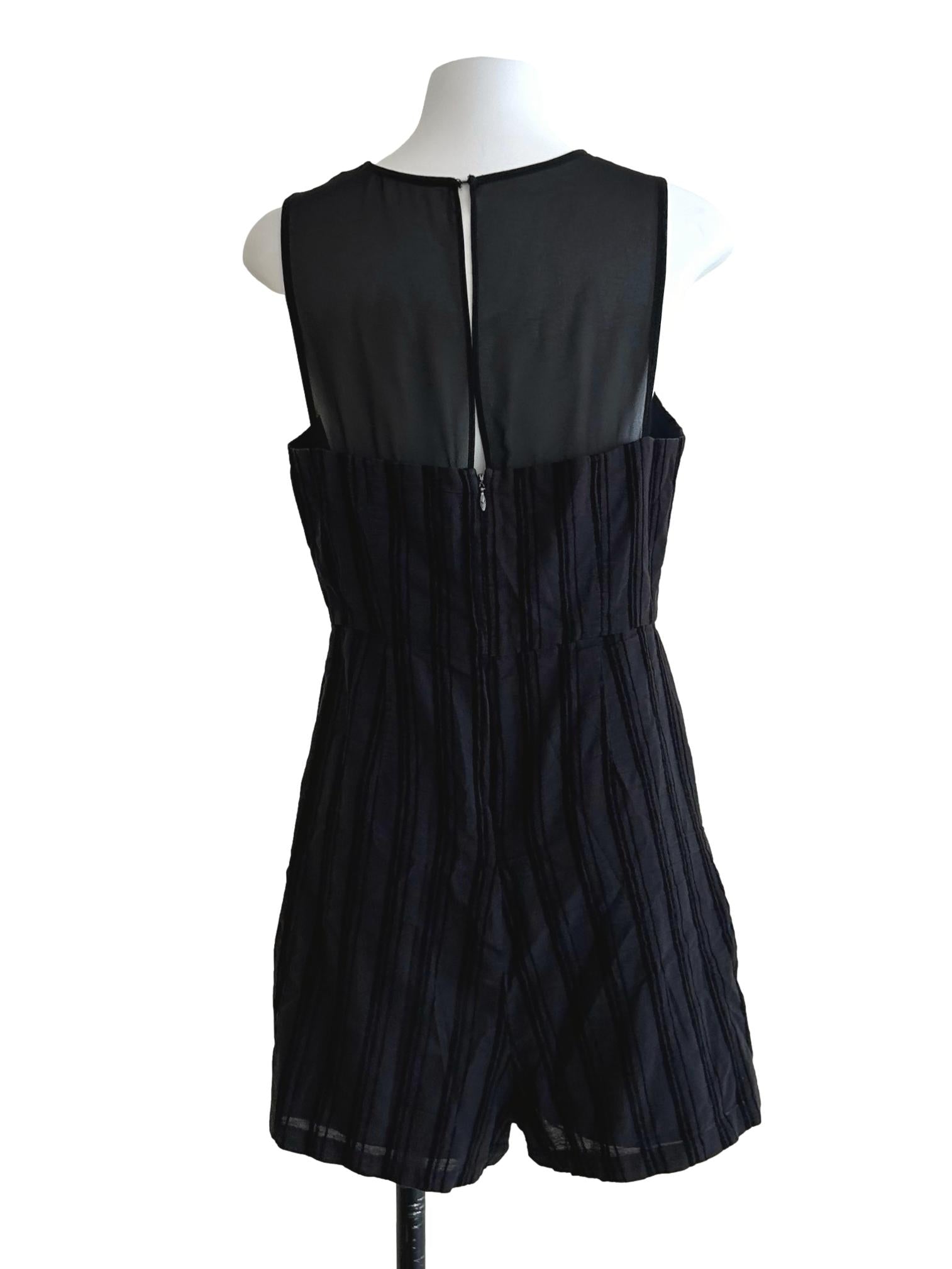 Faded Black Sleeveless Rompers