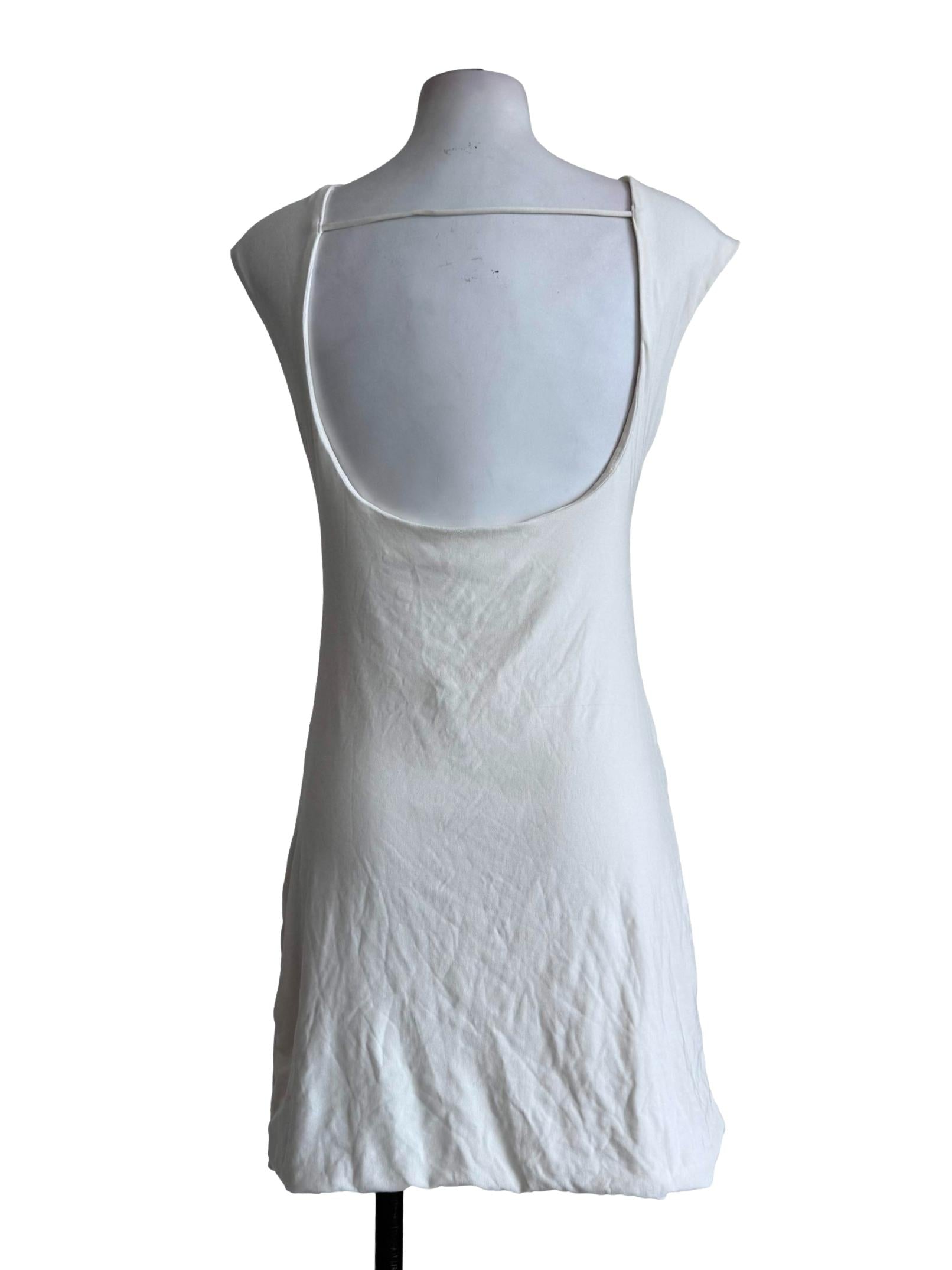 Powder White Bare Back Dress