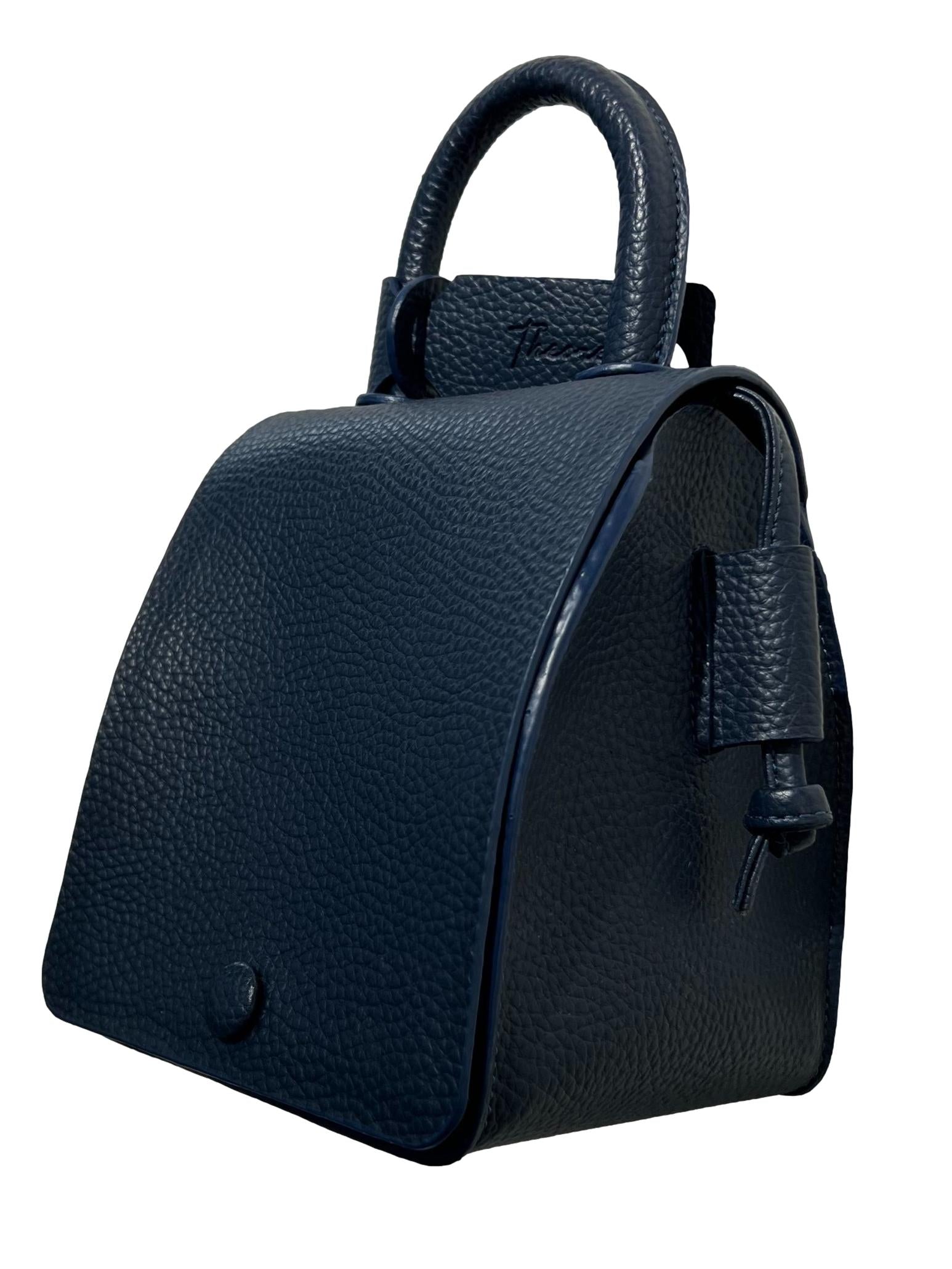 Blue Semi Triangle Crossbody Bag