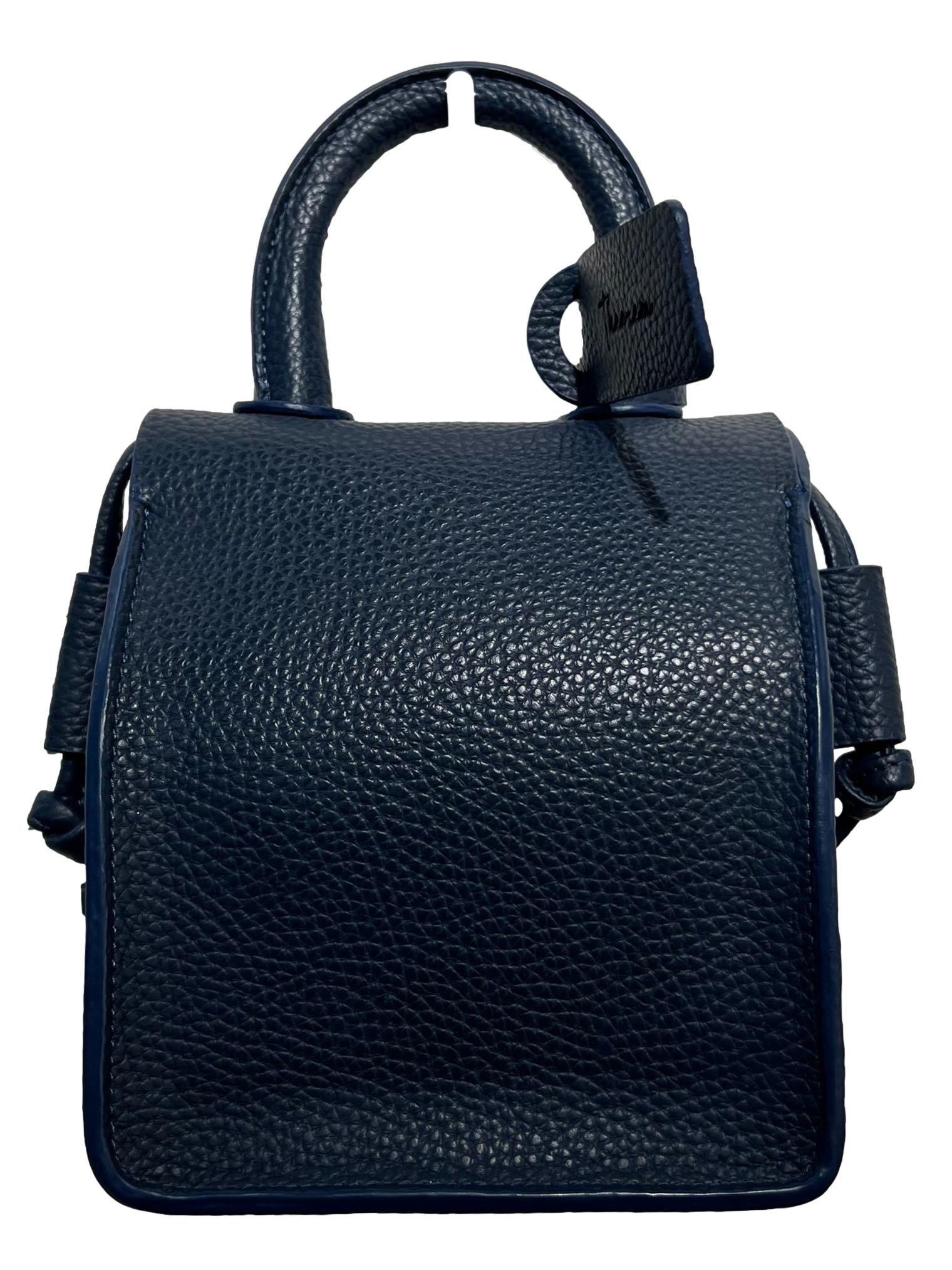 Blue Semi Triangle Crossbody Bag