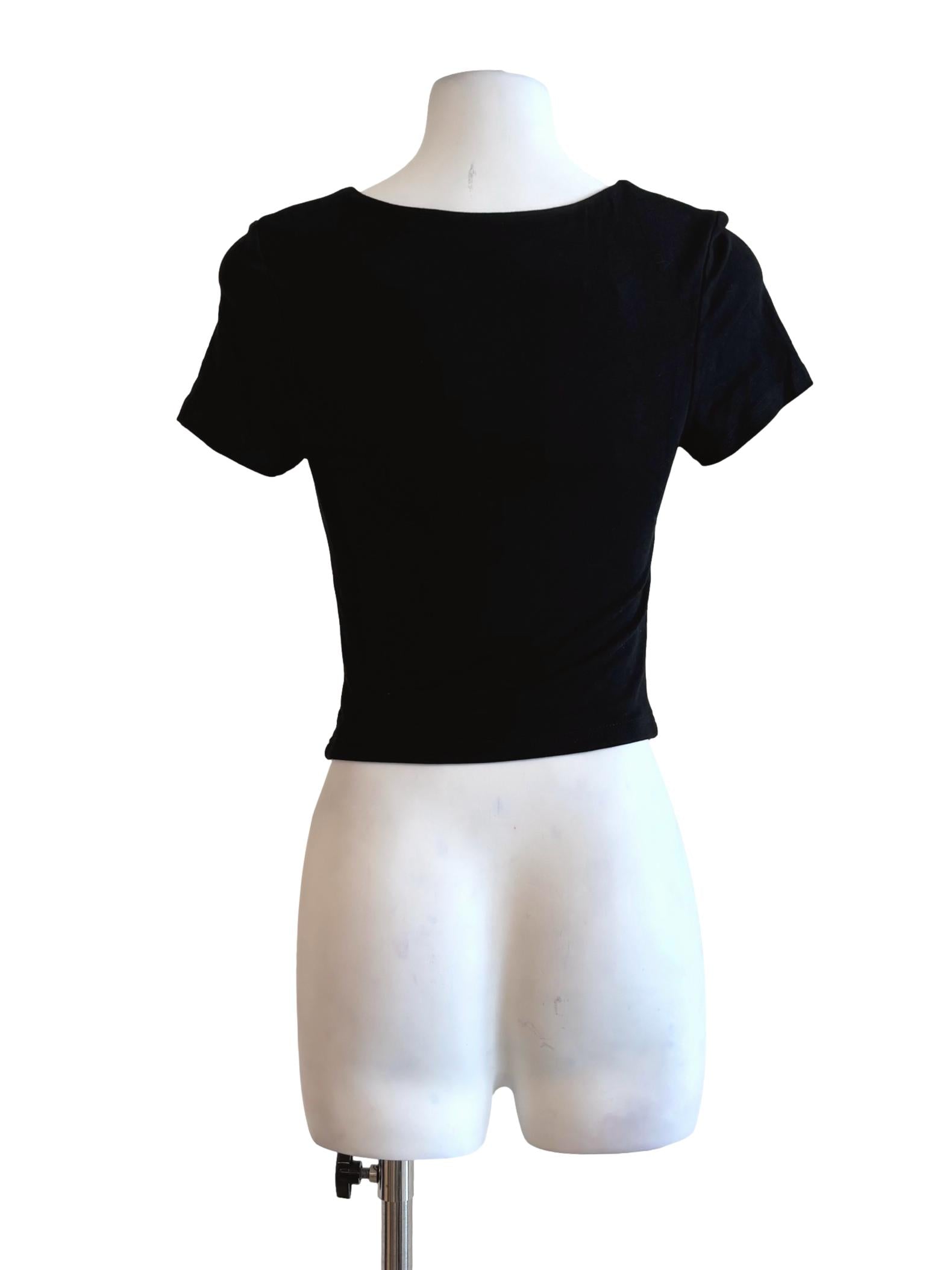 Jet Black Queen Anne Corset Tank Top
