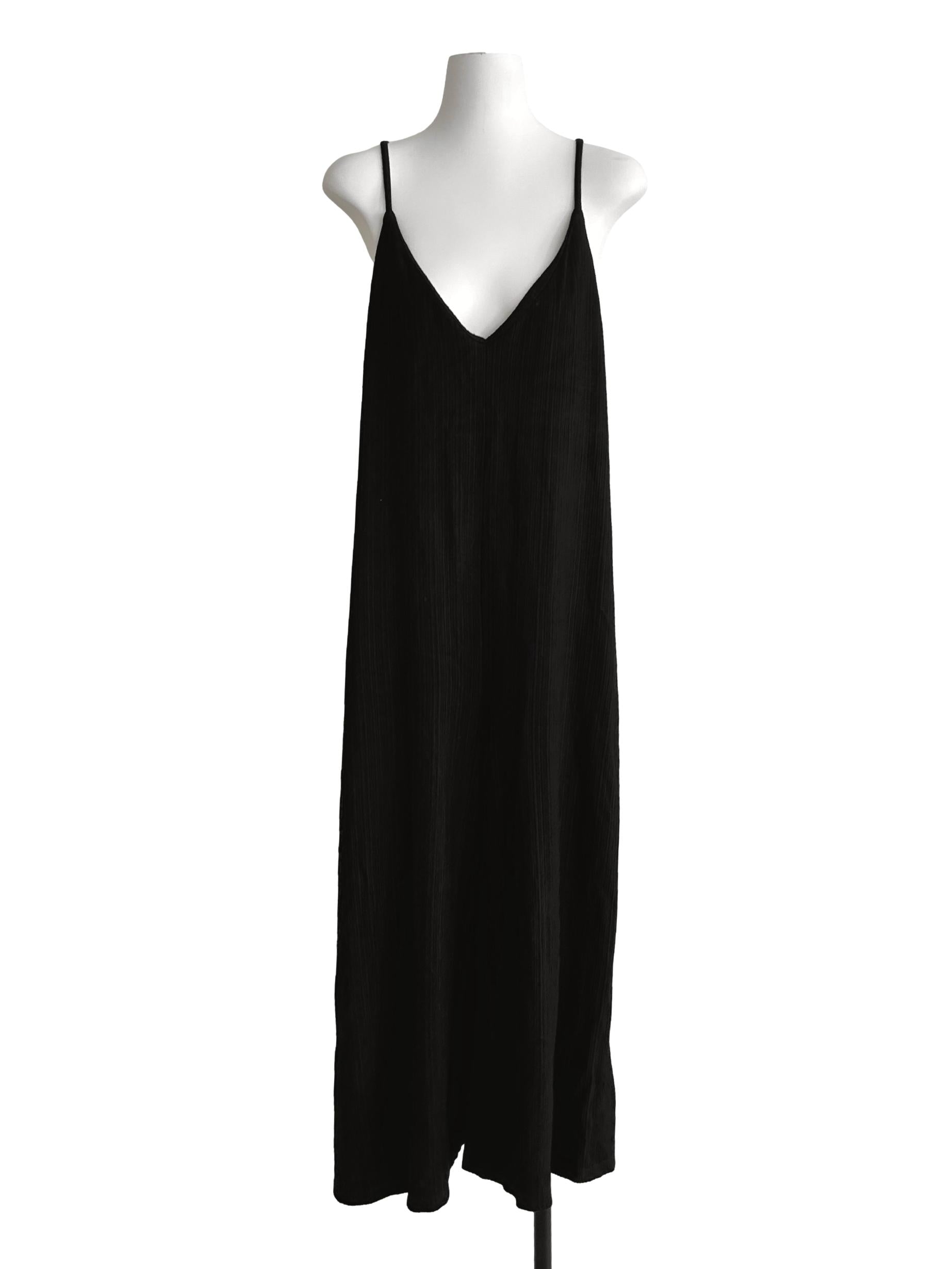 Jet Black Rib Overalls