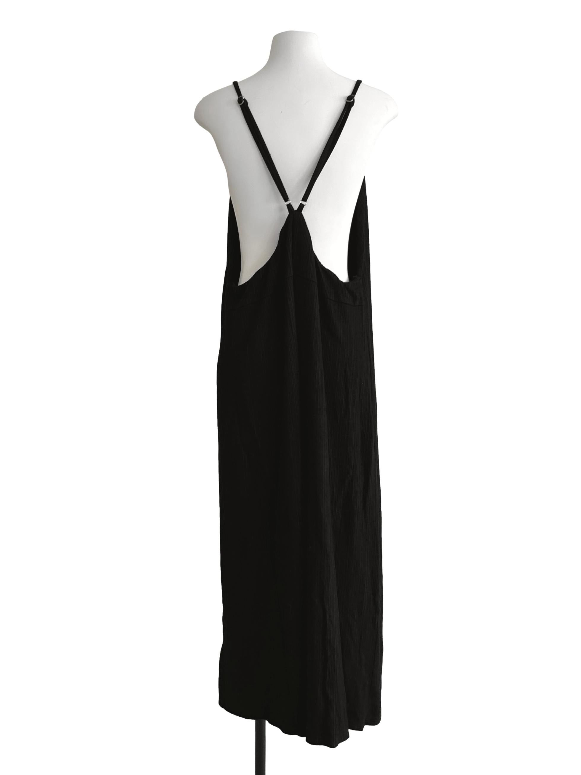 Jet Black Rib Overalls