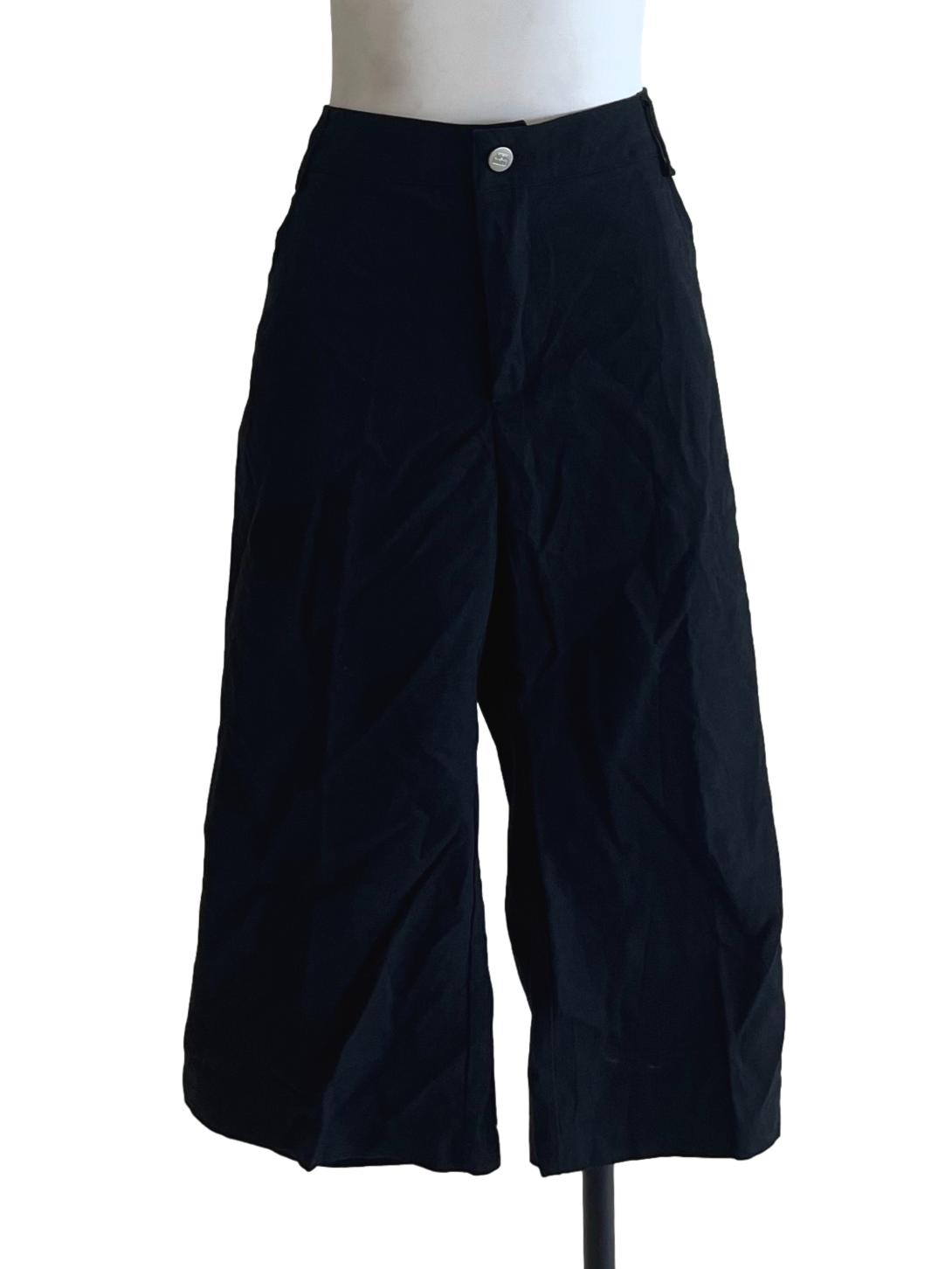 Black Plain Straight Pants