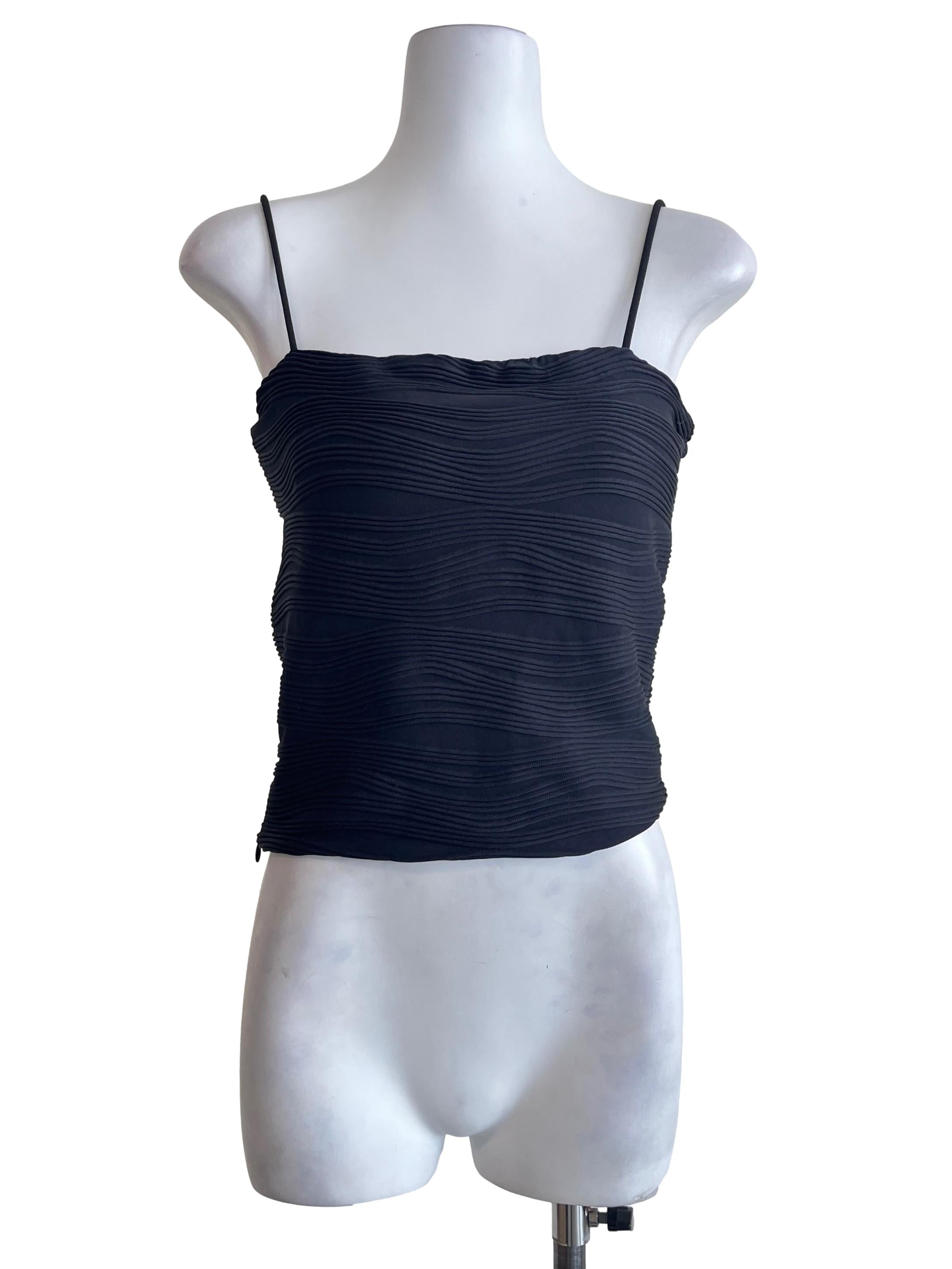 Jade Black Spaghetti Strap Top