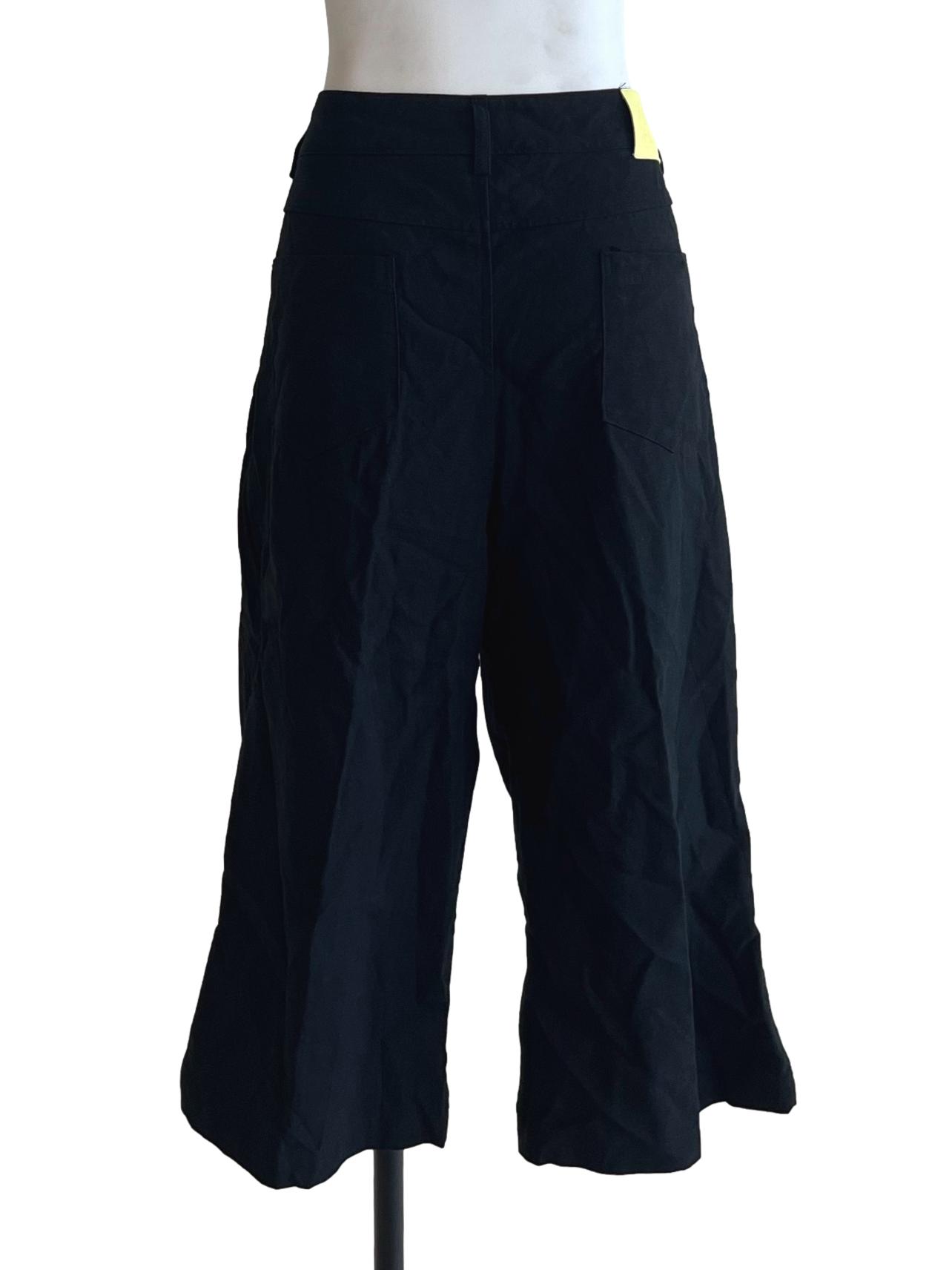 Black Plain Straight Pants
