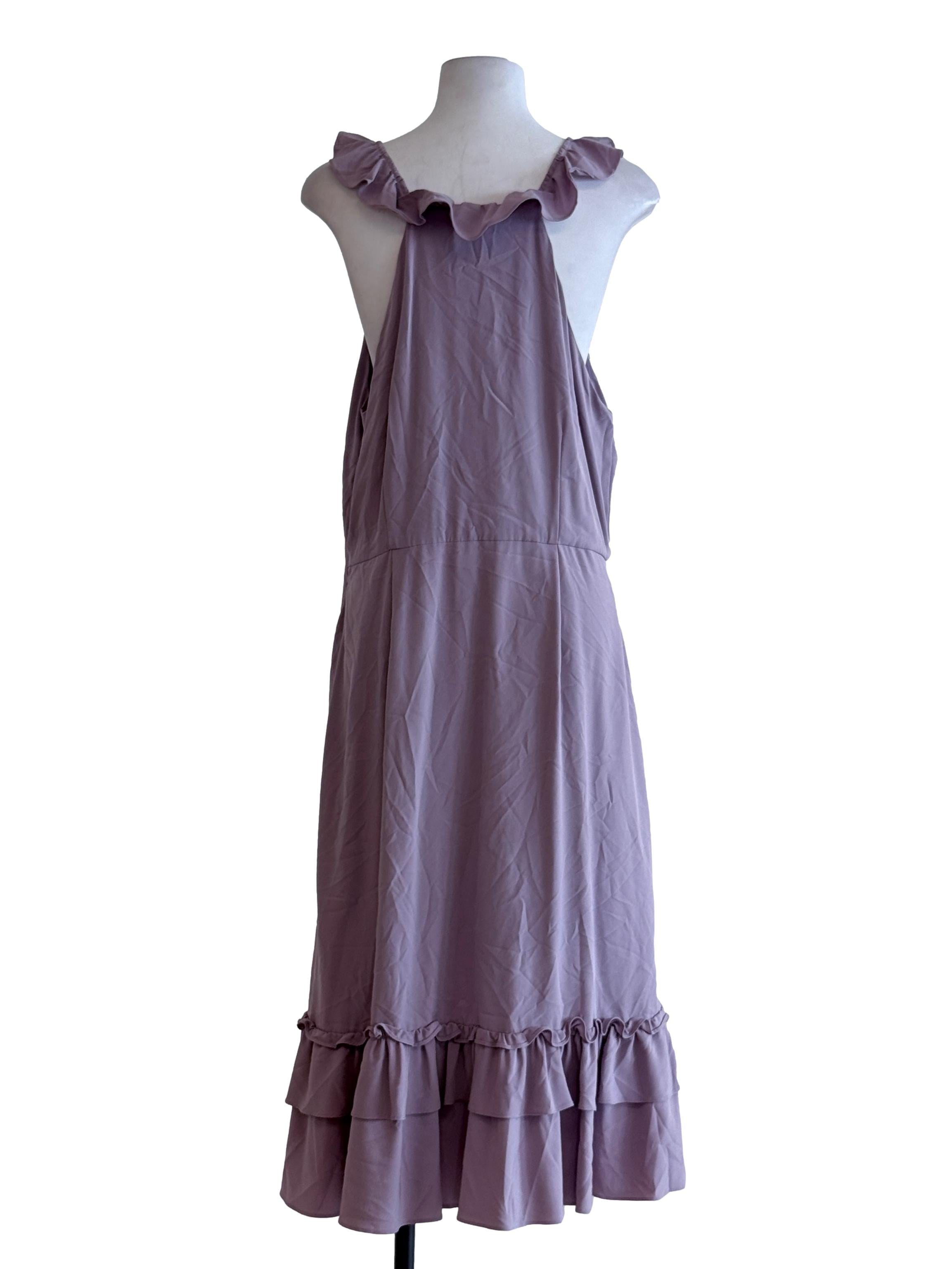 Flint Grey Halter Maxi Dress