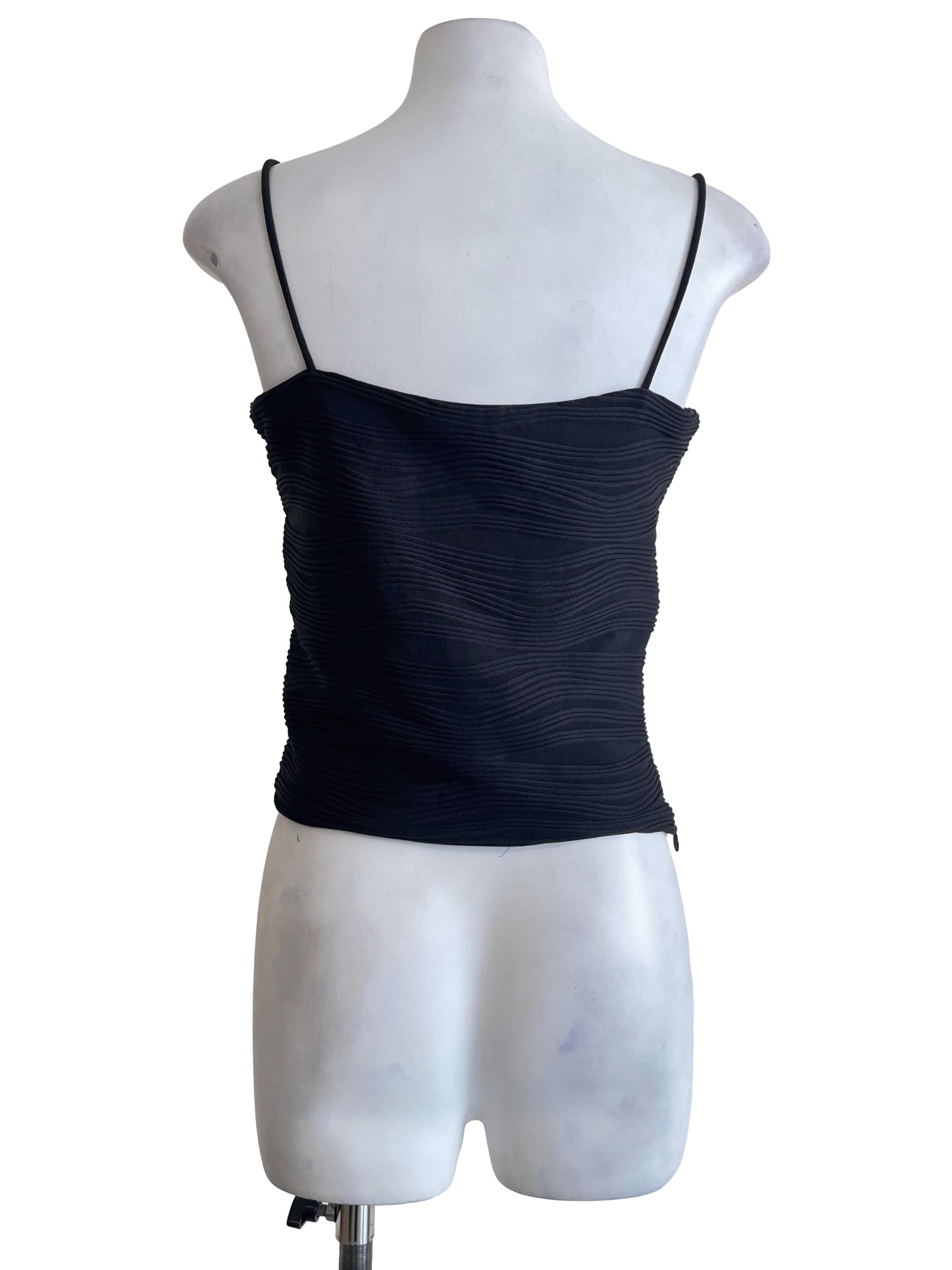Jade Black Spaghetti Strap Top