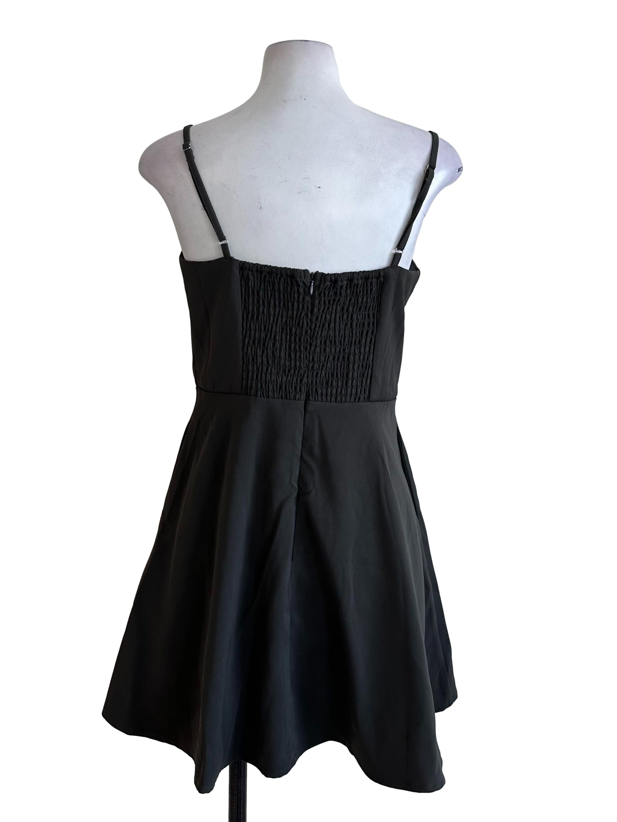Charcoal Grey Sweetheart A Line Dress