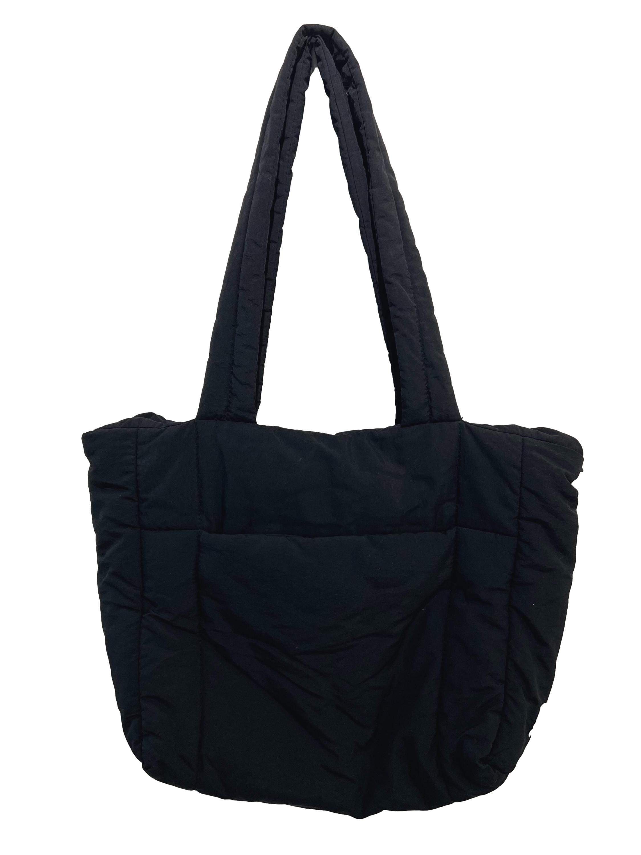 Black Puffer Shopper