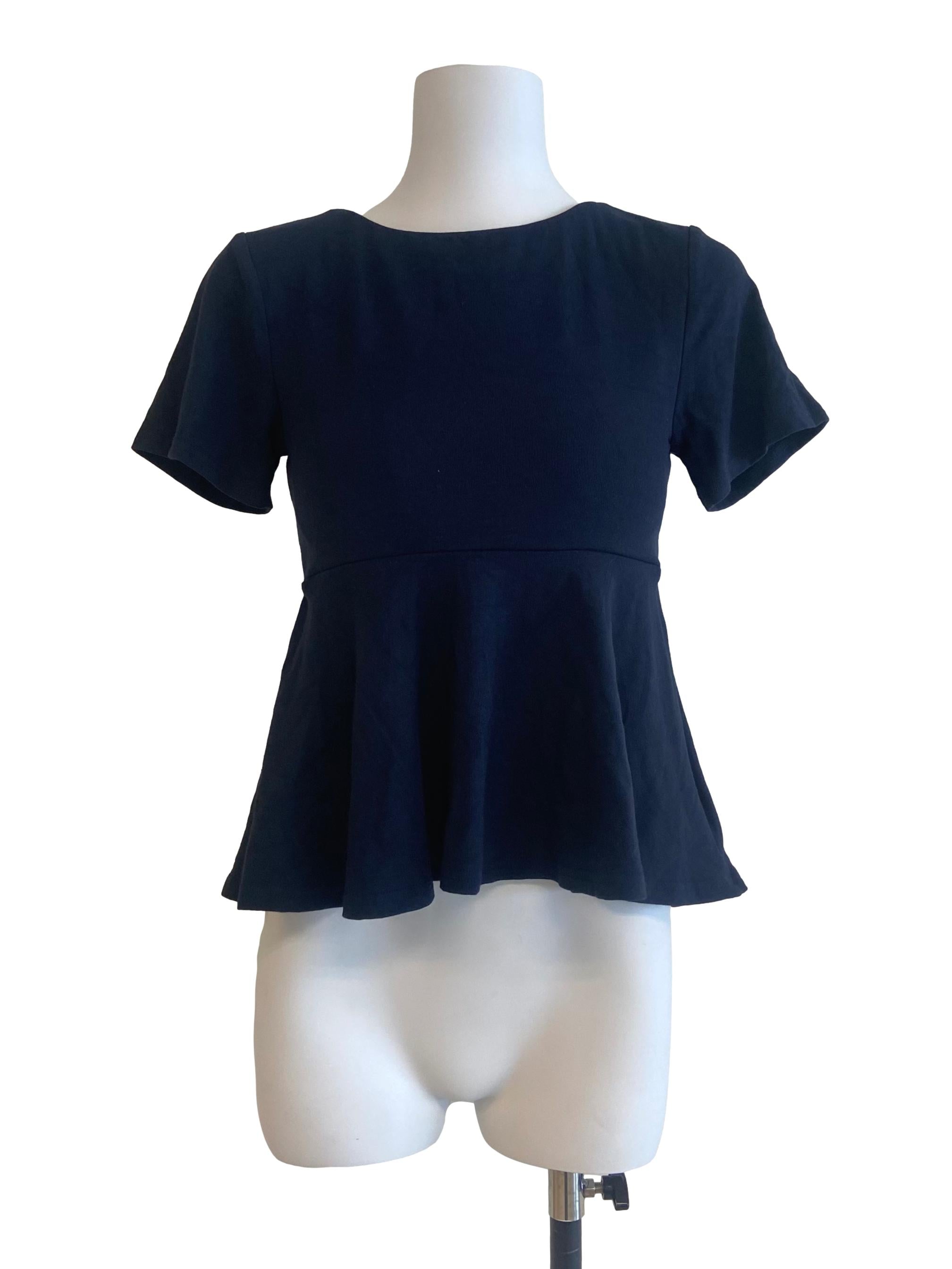 Navy Blue Twill Blouse