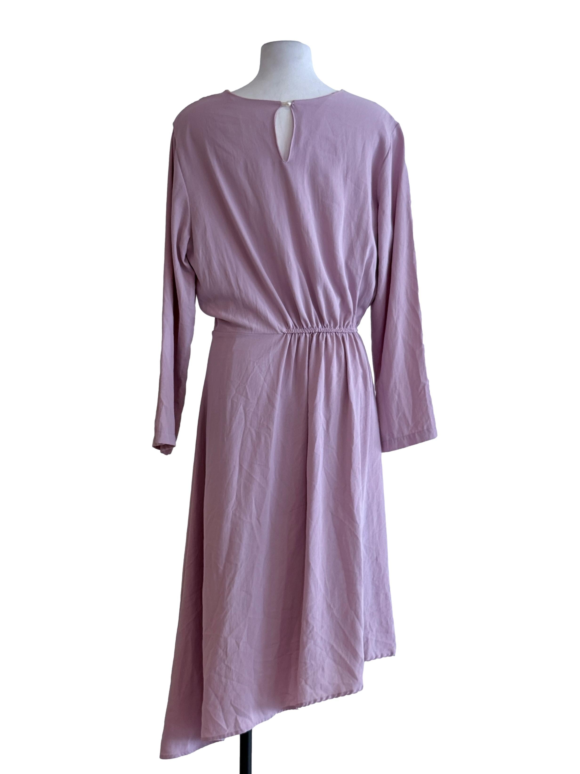 Pink  3 Color Stripe Midi Dress