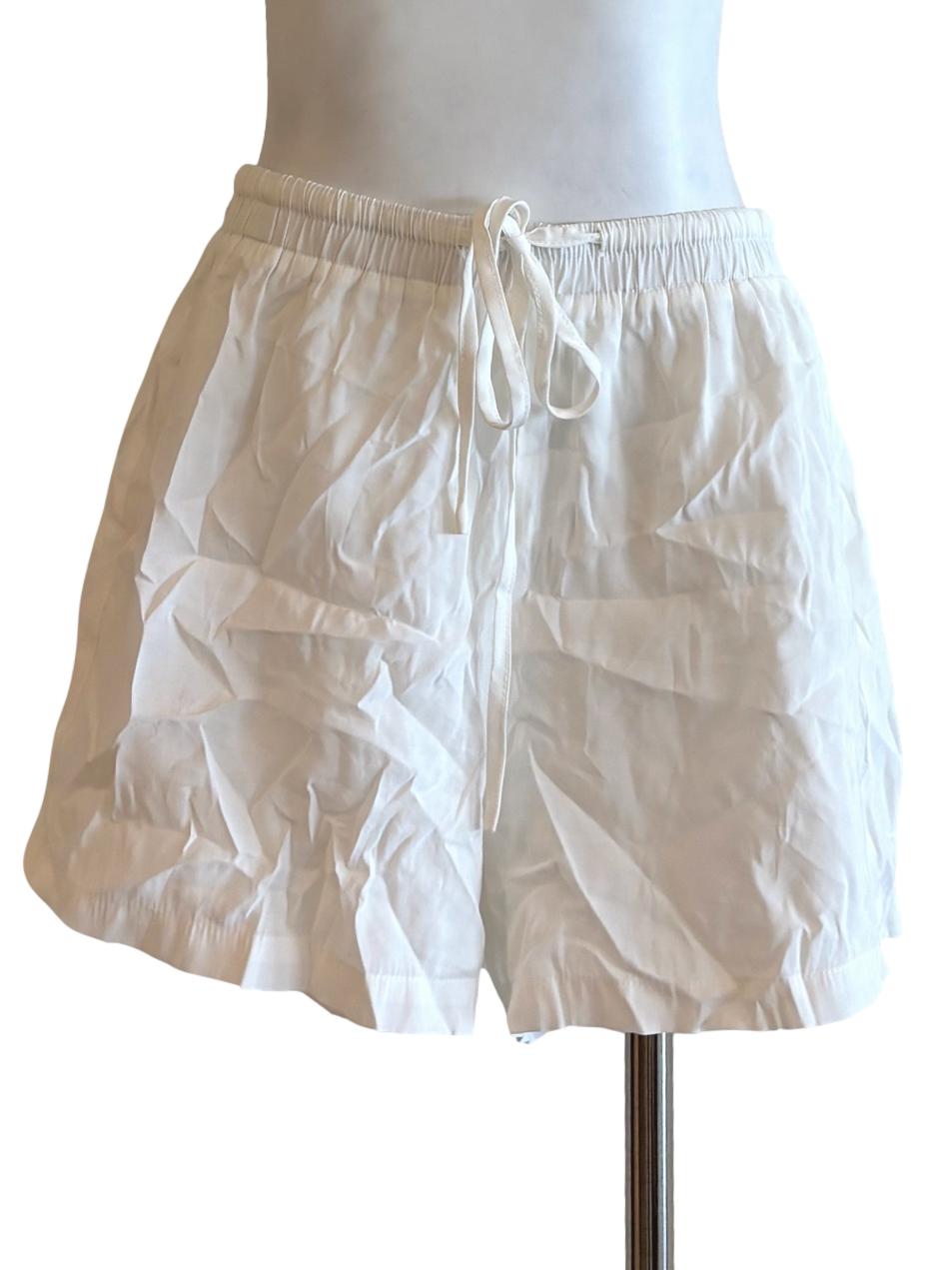 Powder White Relaxed Shorts TTR