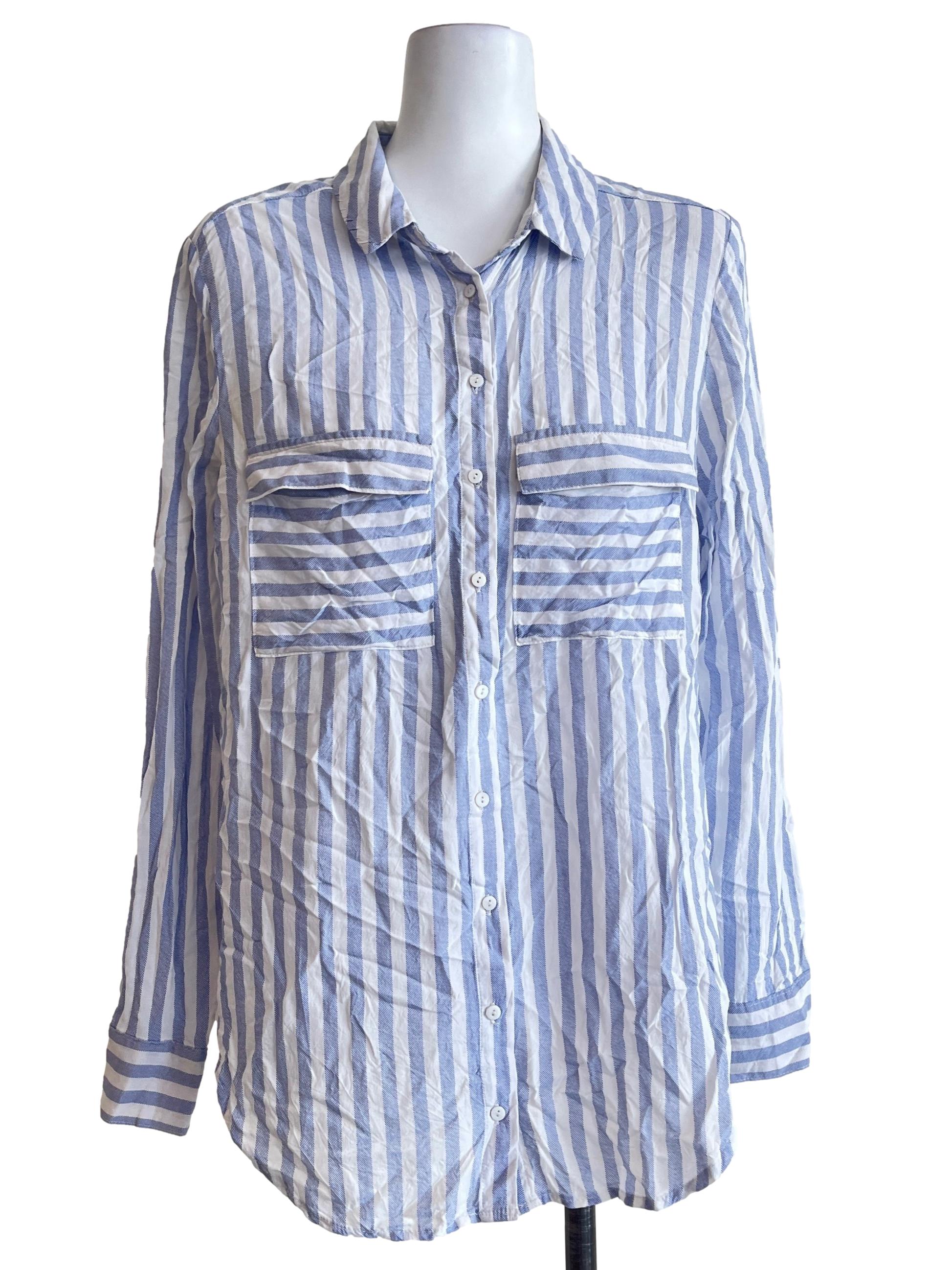 Sky Blue Stripe Long Sleeve Shirt