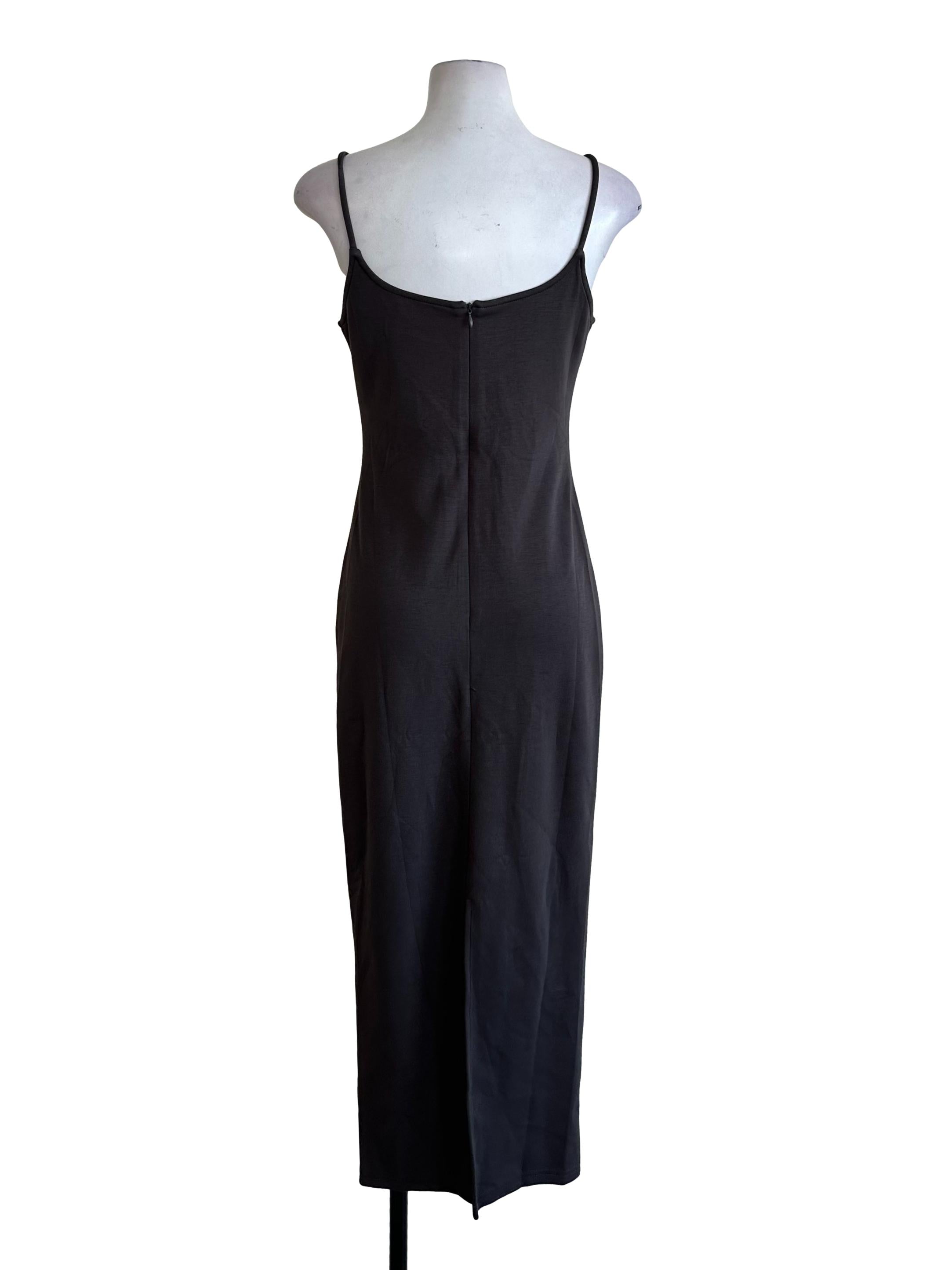 Shadow Grey Spaghetti Strap Bodycon Dress
