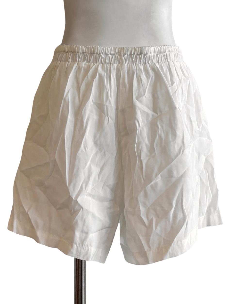 Powder White Relaxed Shorts TTR