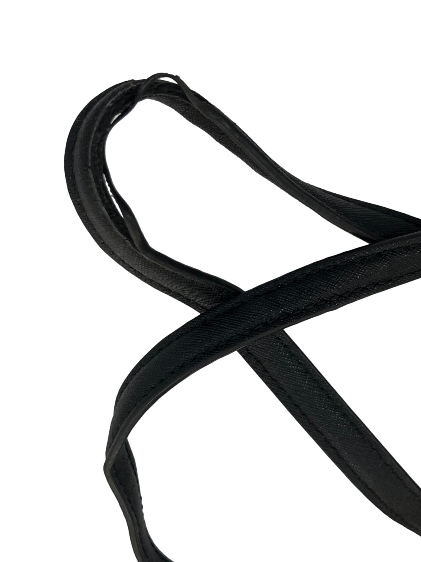 Womens Black Double Handle Inner Pocket Shoulder Bag