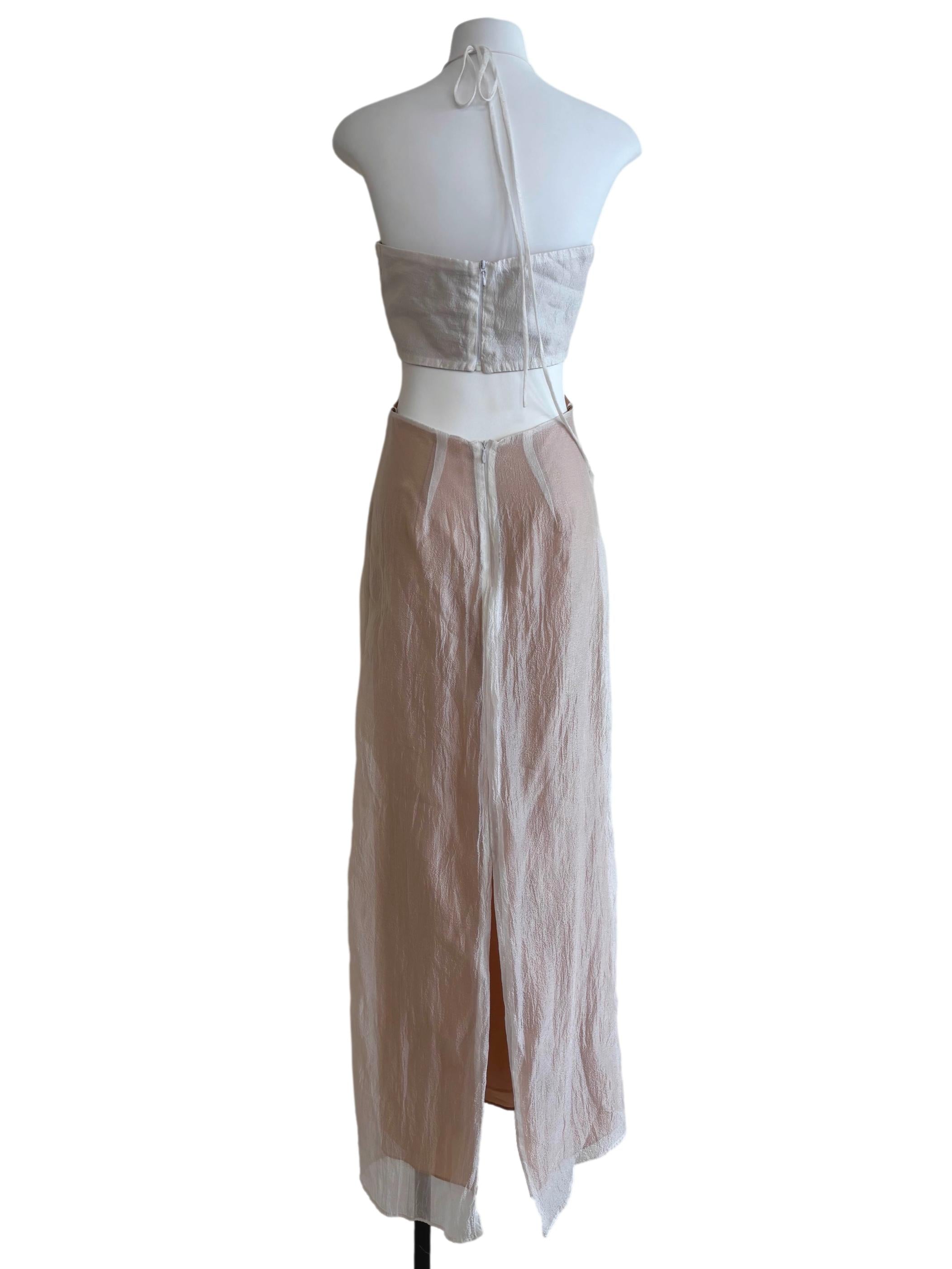 Coconut White Rosey Gana Sweetheart Halter Dress CSN