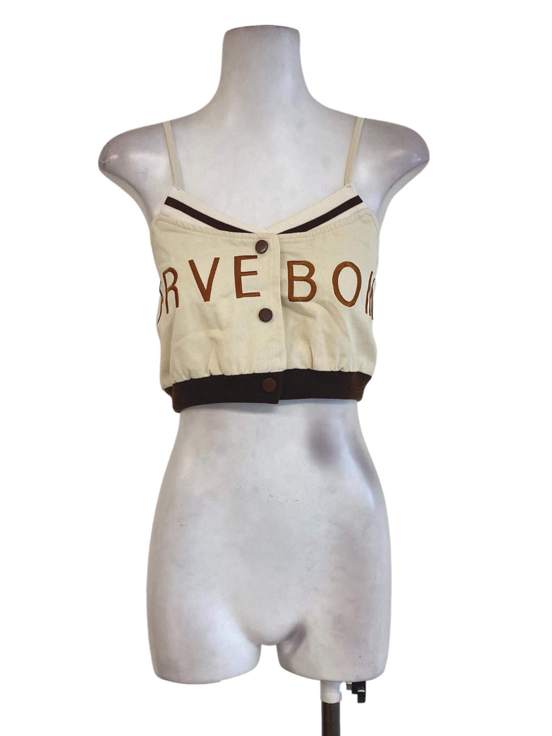 Yellow Corduroy Crop Top