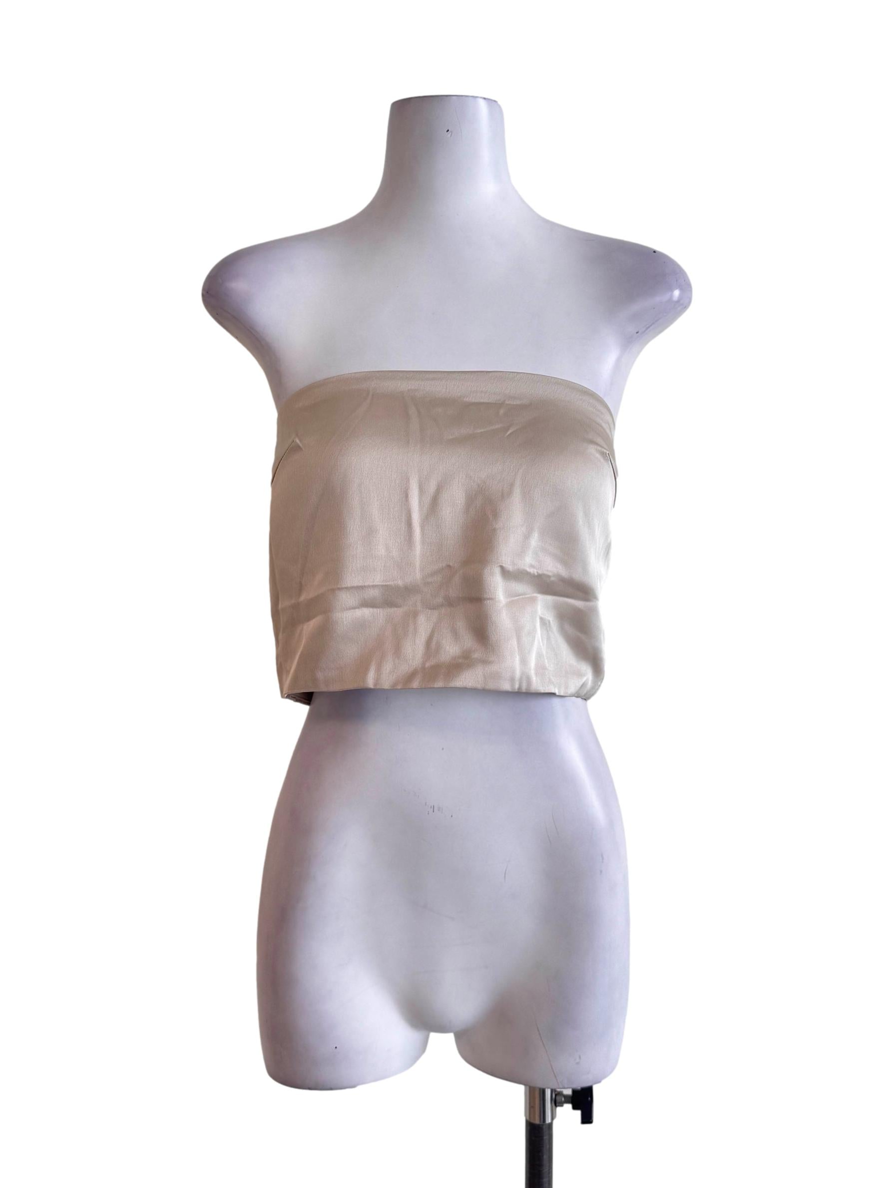 Brown Strapless Top