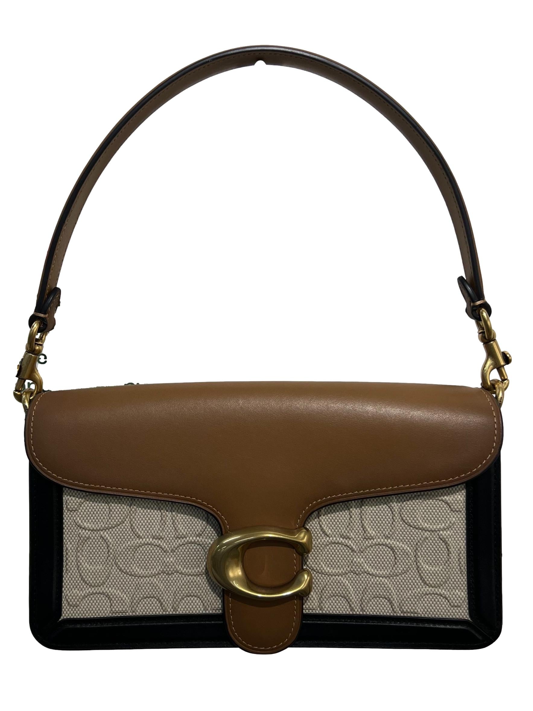 Cream Brown Tabby Shoulder Bag